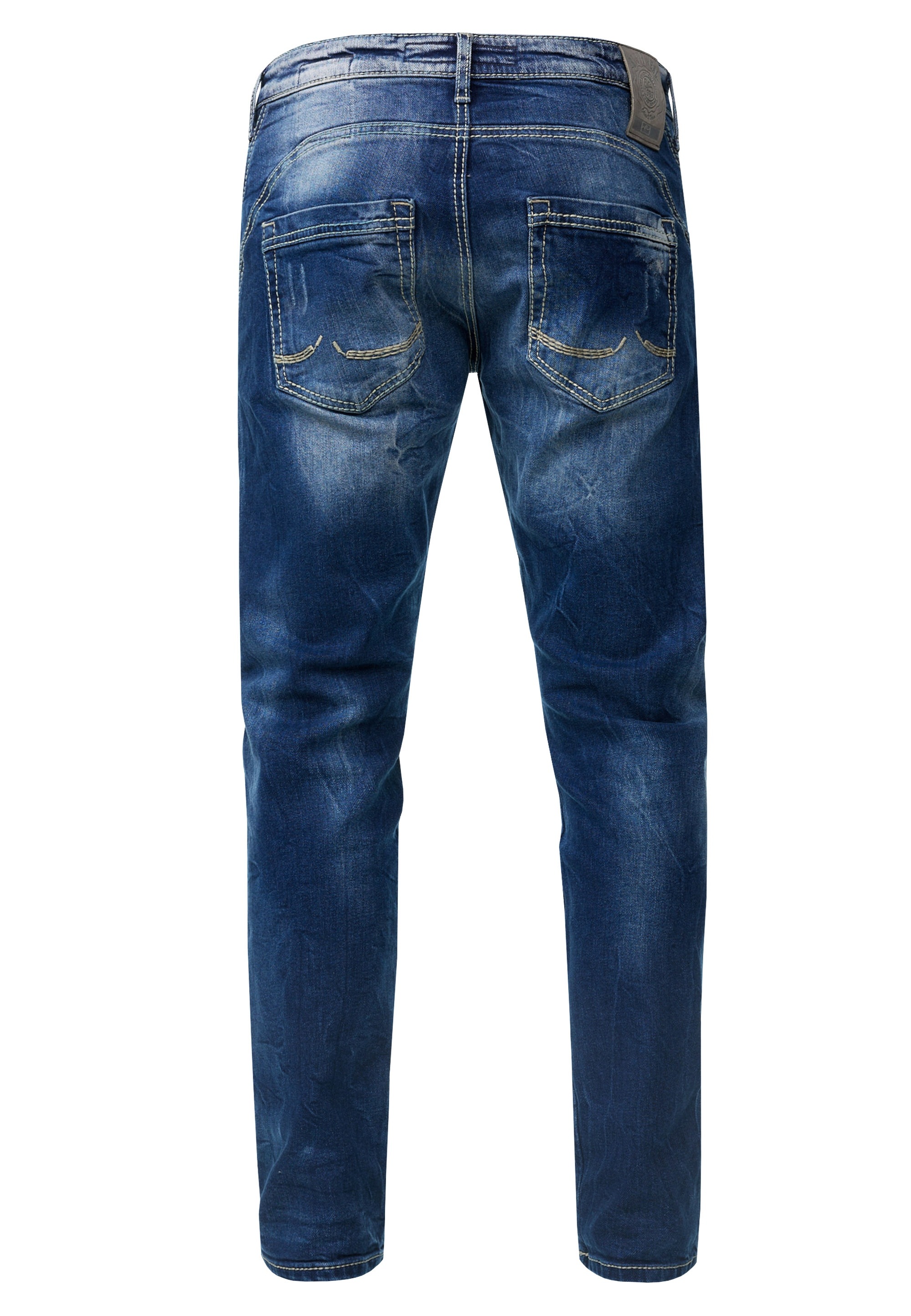 Rusty Neal Straight-Jeans »YAMATO«, mit farblich abgesetzten Nähten