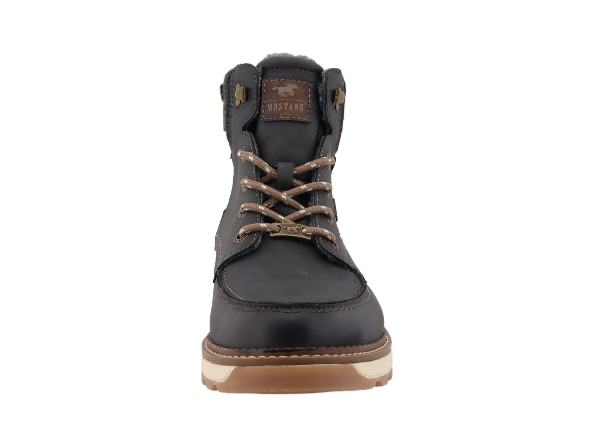Mustang Shoes Winterboots »Stiefelette«  Schnürboots mit modischem Filzbesatz am Schaftrand