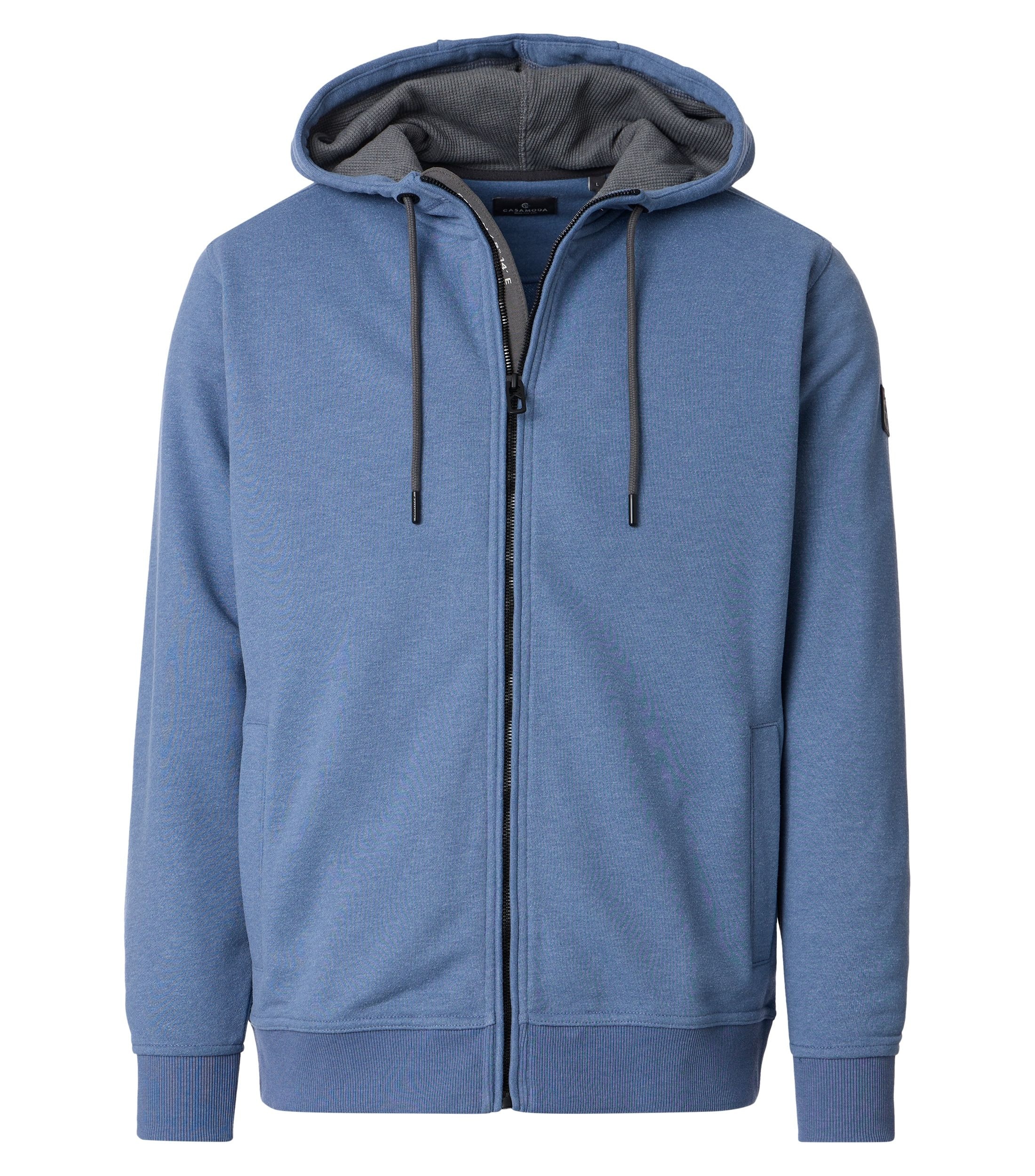 CASAMODA Kapuzensweatjacke »CASAMODA Sweatjacke mit Kapuze uni«