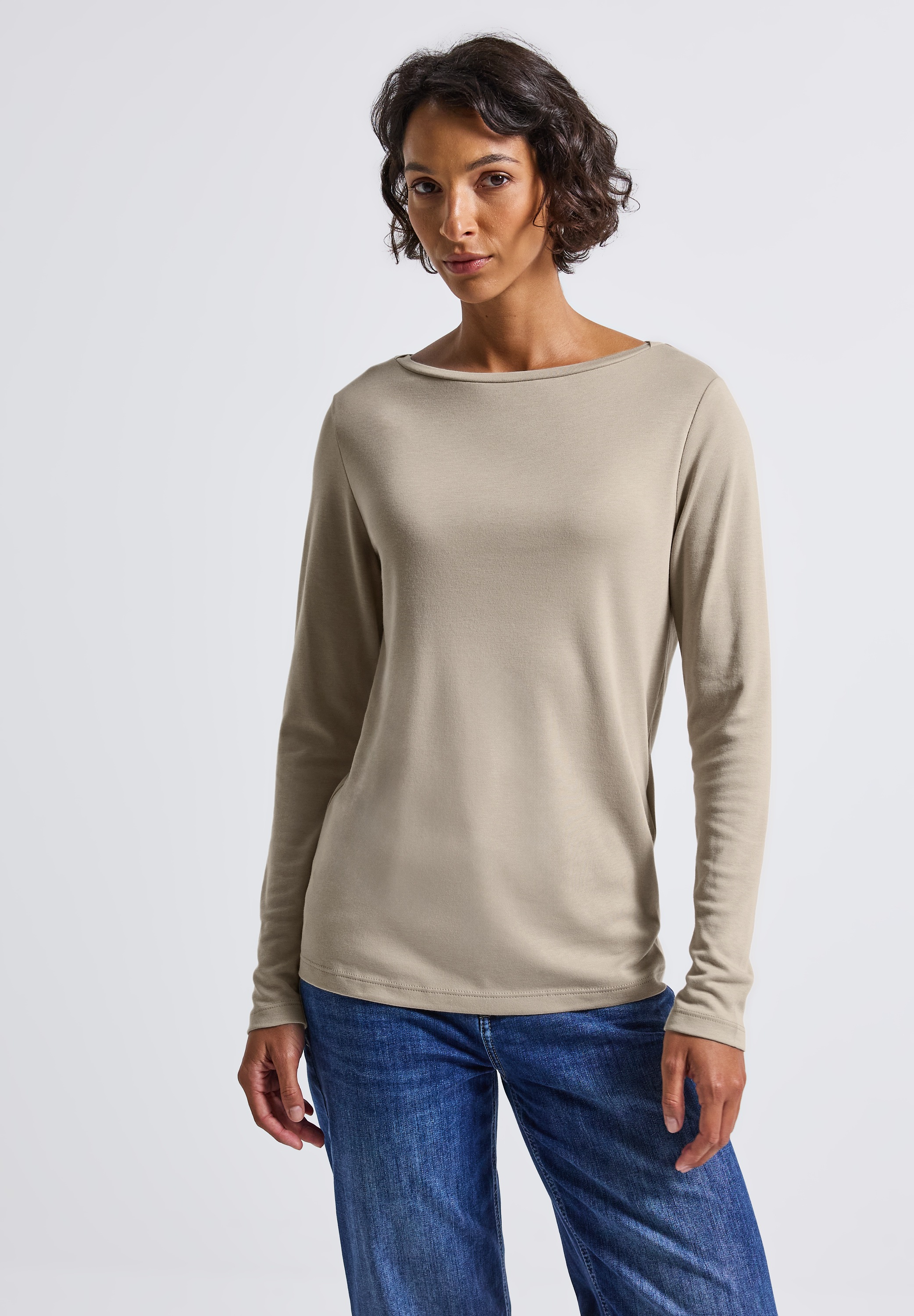 STREET ONE Langarmshirt im soften Baumwoll-Mix günstig online kaufen