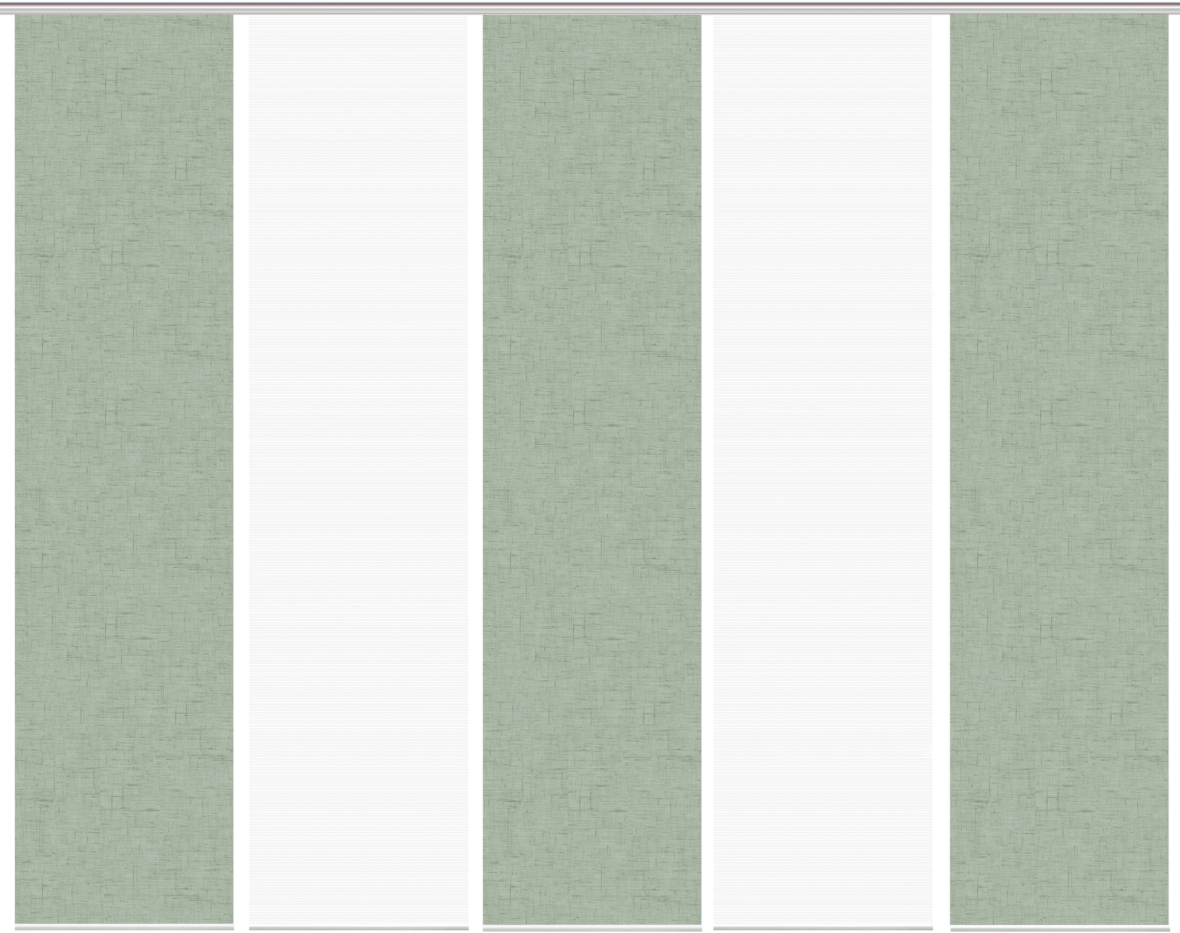 Vision S Schiebegardine »PIVE 5er SET« Paneelwagen 5 Stk. tlg. Schiebevorhang Digidruck 5er Set PIVE