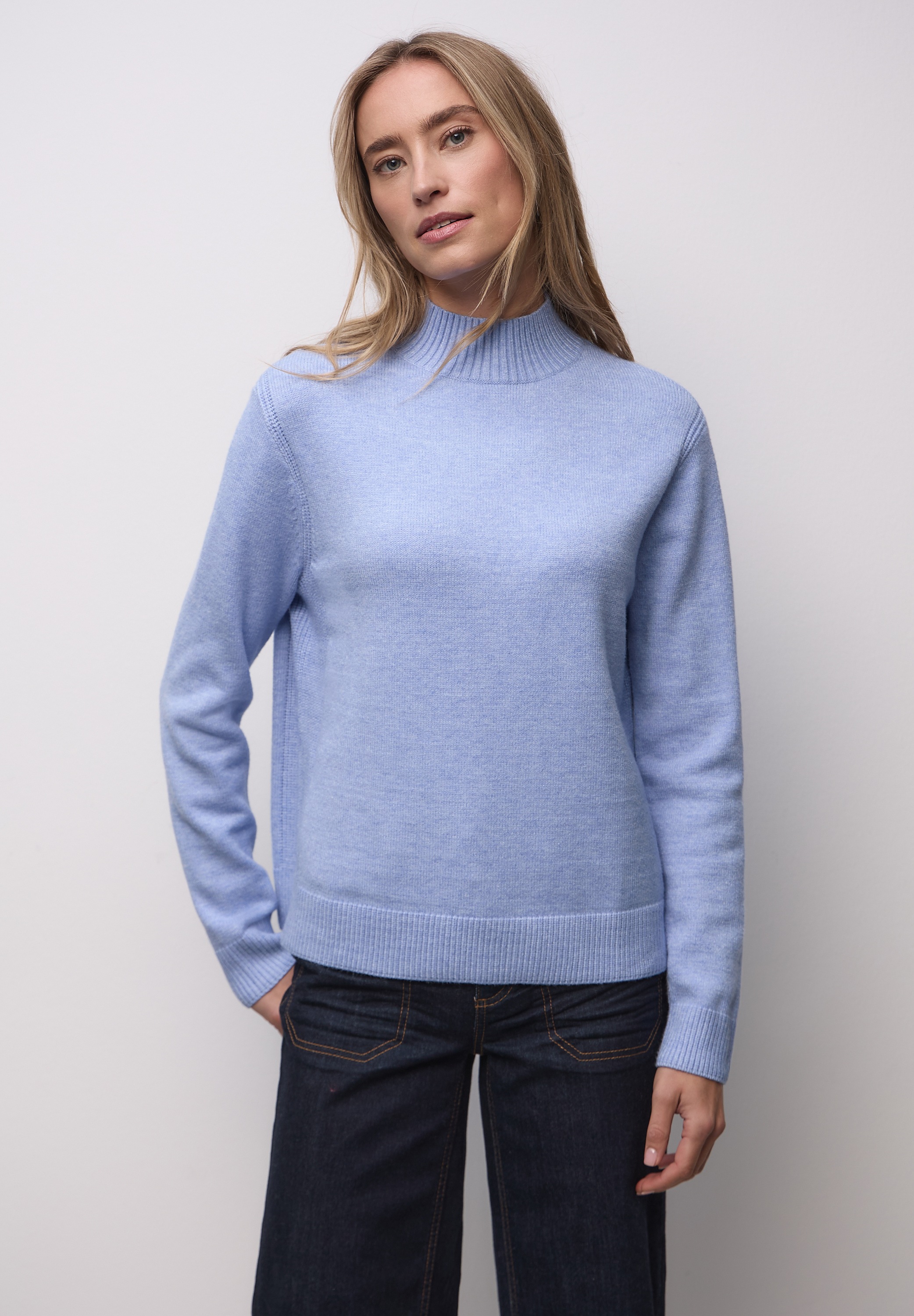 STREET ONE Stehkragenpullover Grobstrick günstig online kaufen