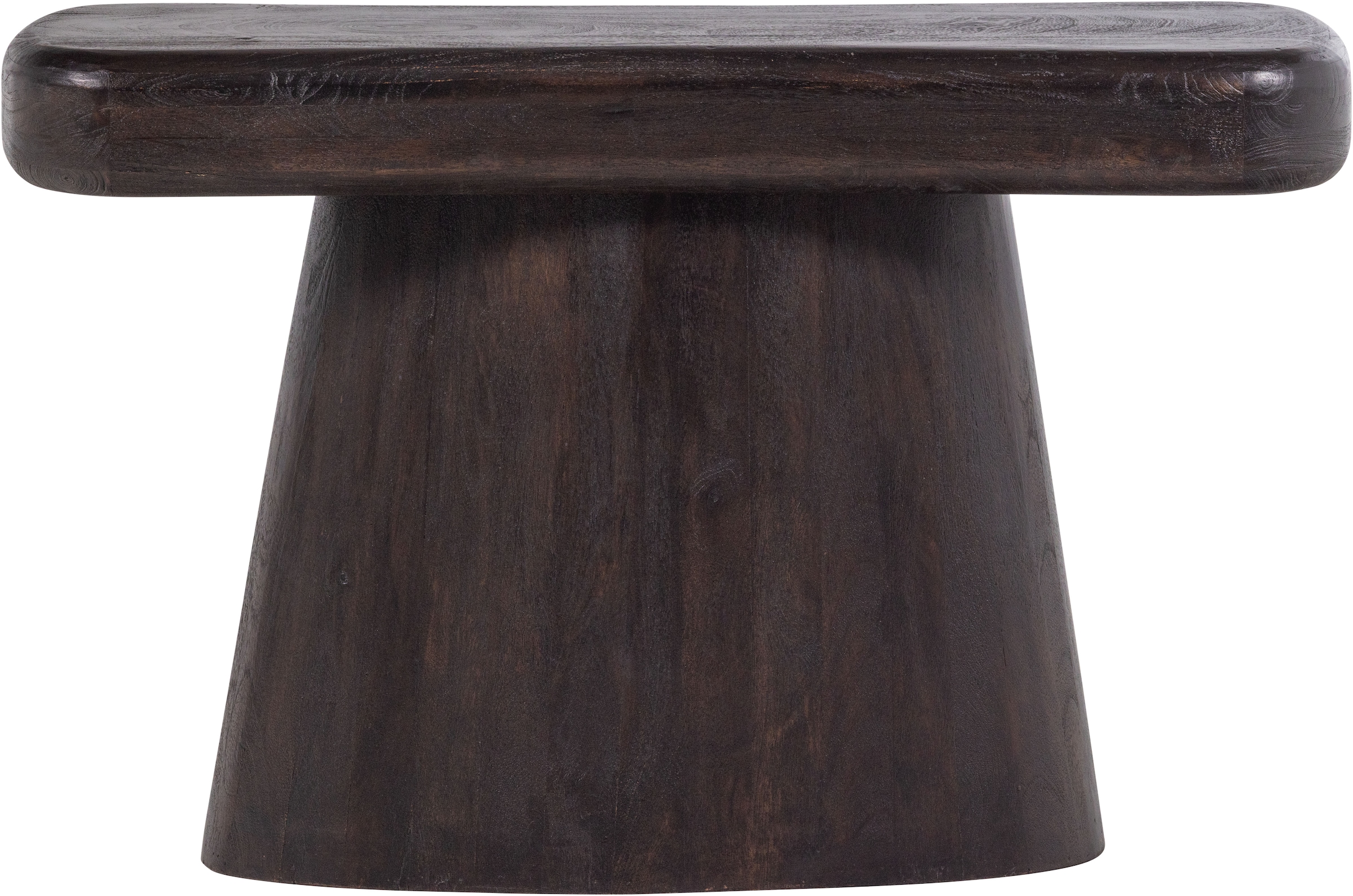 WOOOD Beistelltisch »Amco mit Massivmangoholz und breitem Standfuß B 120 x T 40 x H 76 cm« Tragkraft 22,7 kg, ausschließlich für den Innenbereich
