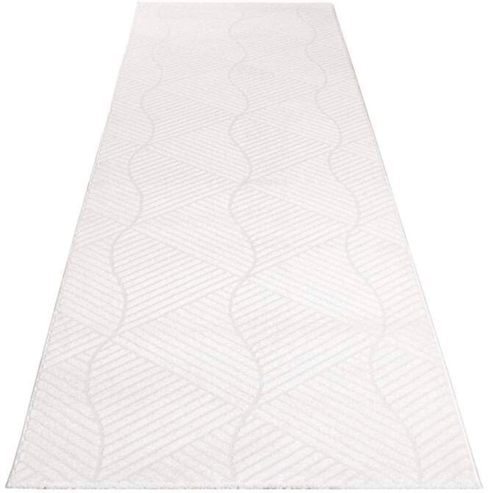 Carpet City Teppich »Friseé-Teppich FANCY 904«, rechteckig, 12 mm Höhe, Läufer, Kurzflor Wohnzimmer, florale 3D-Optik, für Schlafzimmer