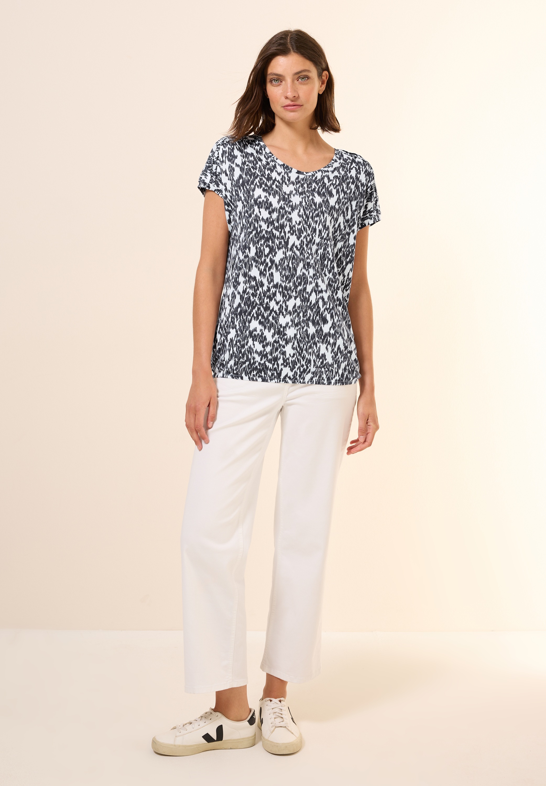 Cecil T-Shirt, im soften Baumwoll-Mix