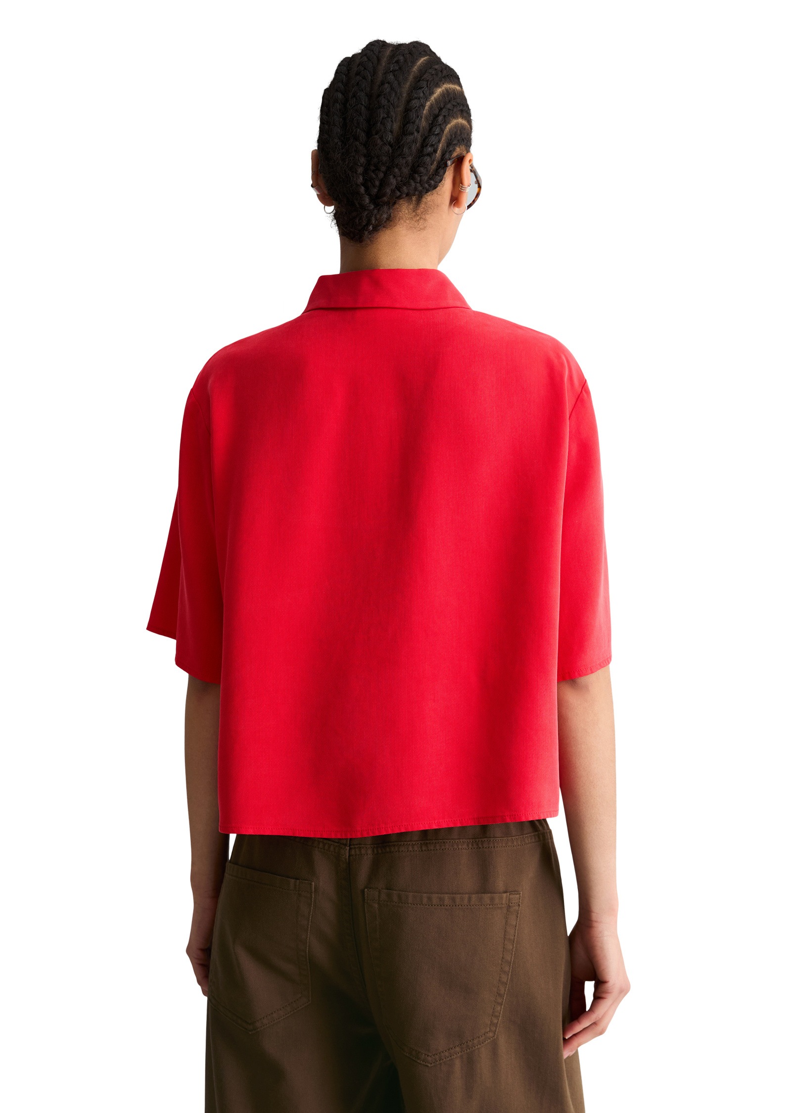 Thumbnail - Marc OPolo DENIM Kurzarmbluse "aus TENCEL™ Lyocell"