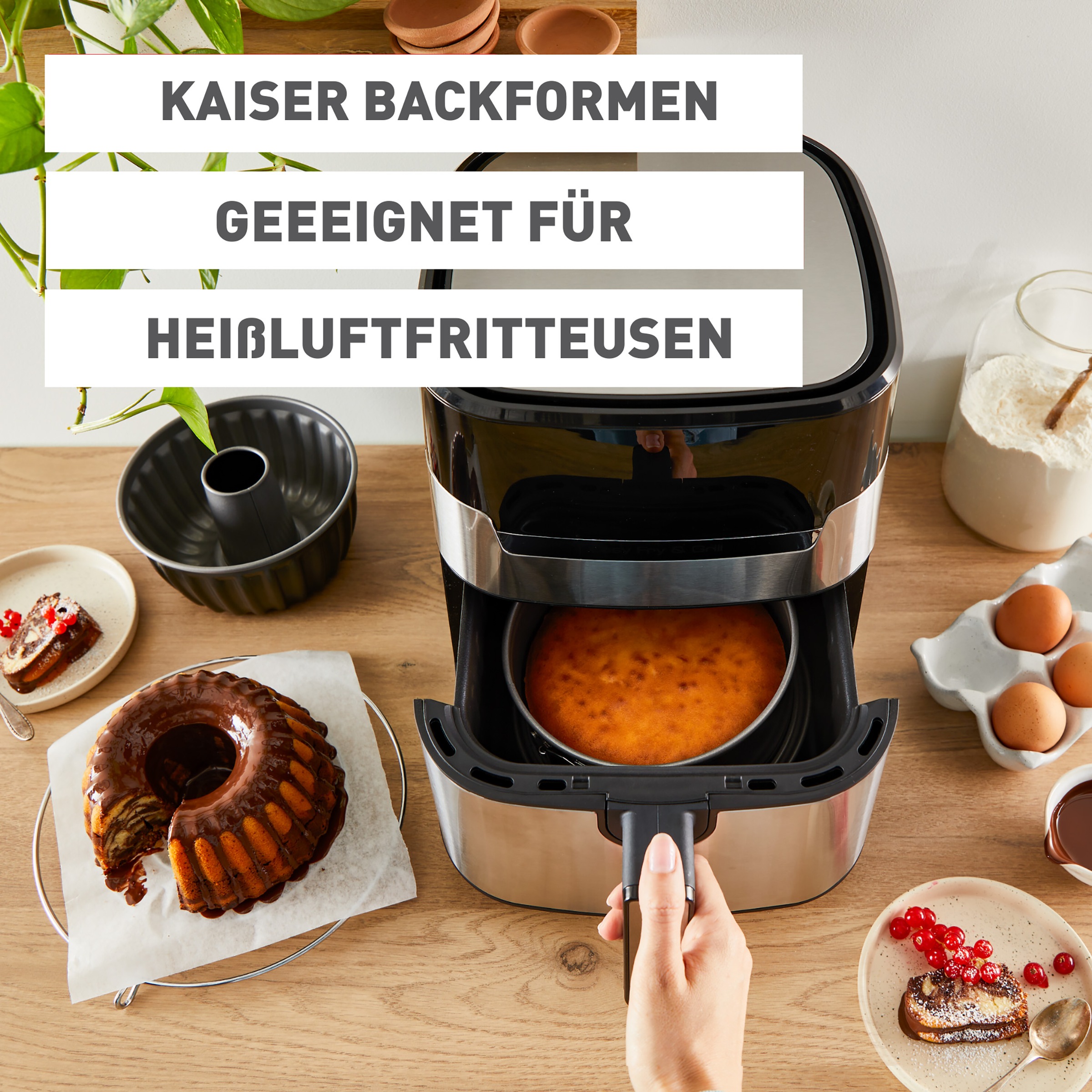 Kaiser Backformen Kastenform »Inspiration«, (1 St.), Mini Königskuchenform, Kastenbackform, Stahl antihaftbeschichtet