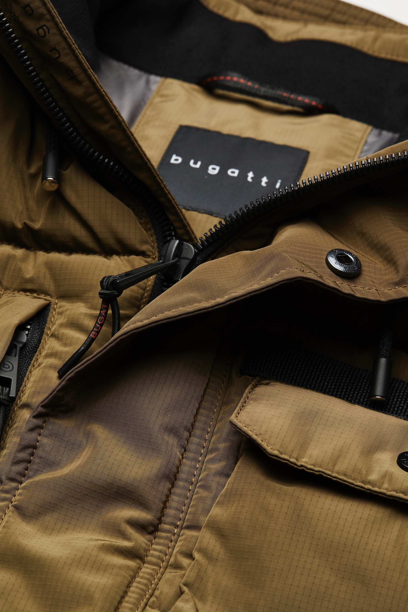 bugatti Langjacke mit abtrennbarer Kapuze