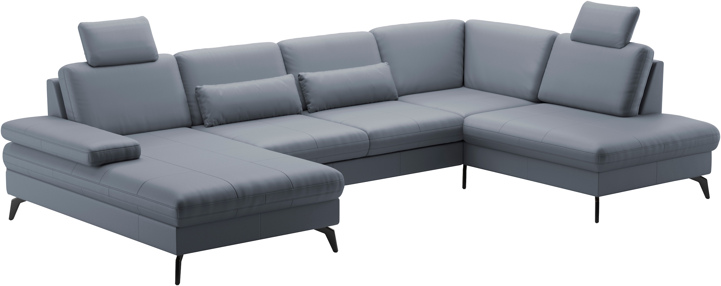 sit&more Wohnlandschaft »Morris U-Form, inkl. Sitztiefenverstellung«, wahlweise mit Armteilverstellung, Bettfunktion & Bettkasten