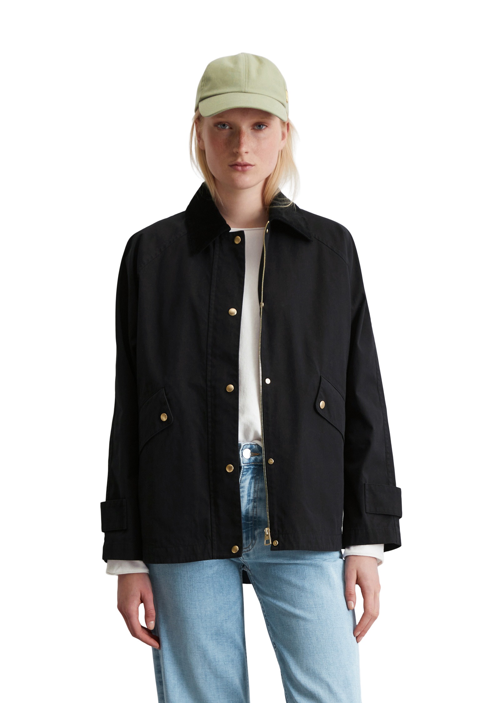 Marc OPolo Outdoorjacke "aus hochwertigem Canvas", ohne Kapuze günstig online kaufen