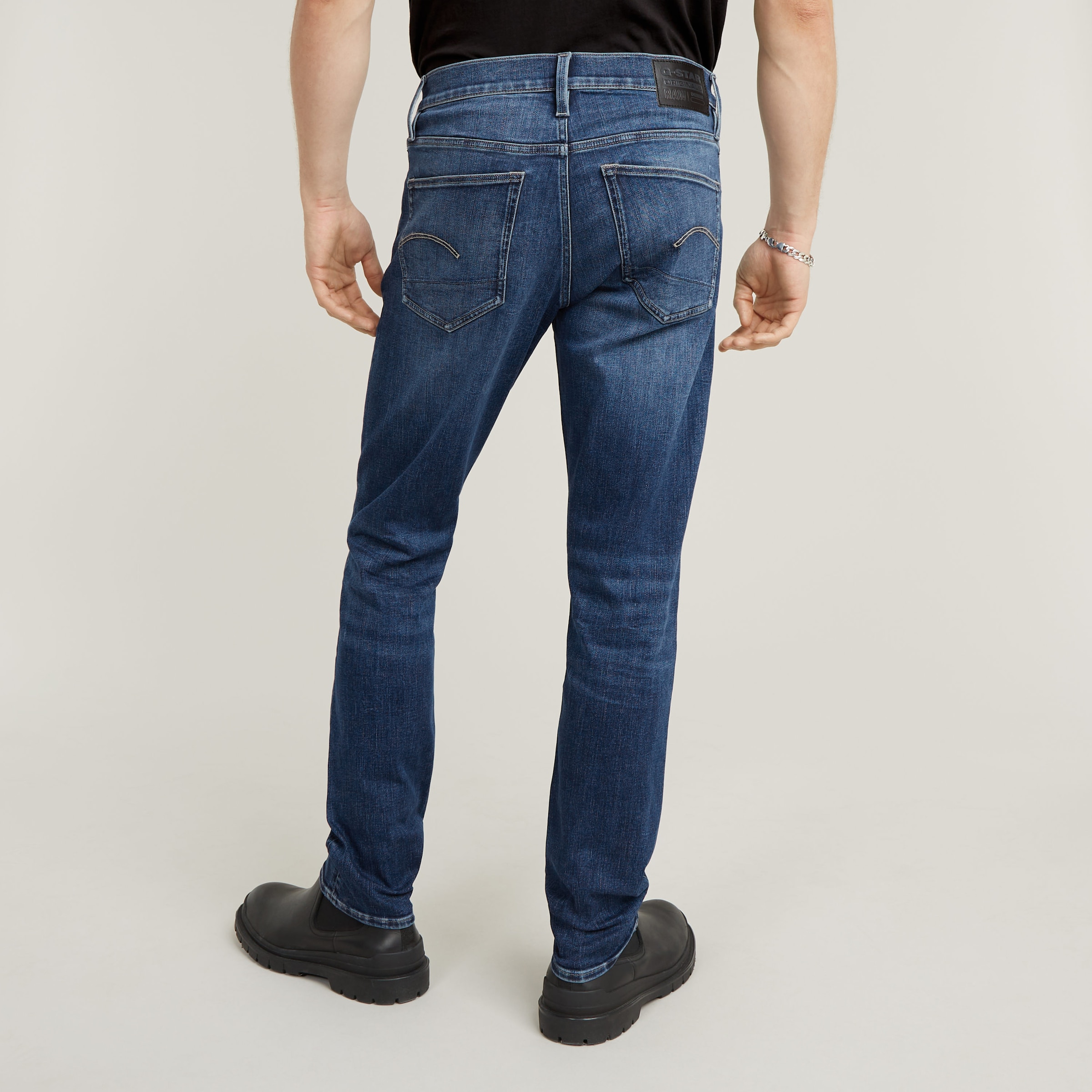 G-Star Herren Jeans 3301 SLIM Fit - Schwarz - Faded Black Magnet günstig online kaufen