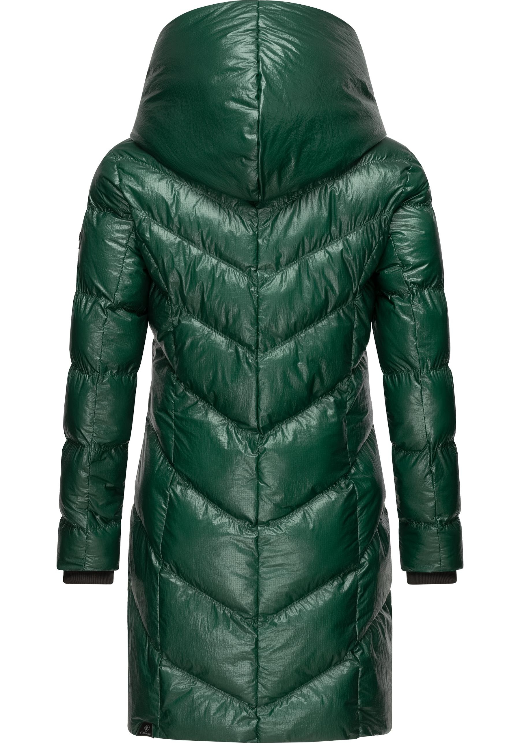 Ragwear Kurzmantel »Natalka Bling«, Damen Wintermantel in schimmernder Optik