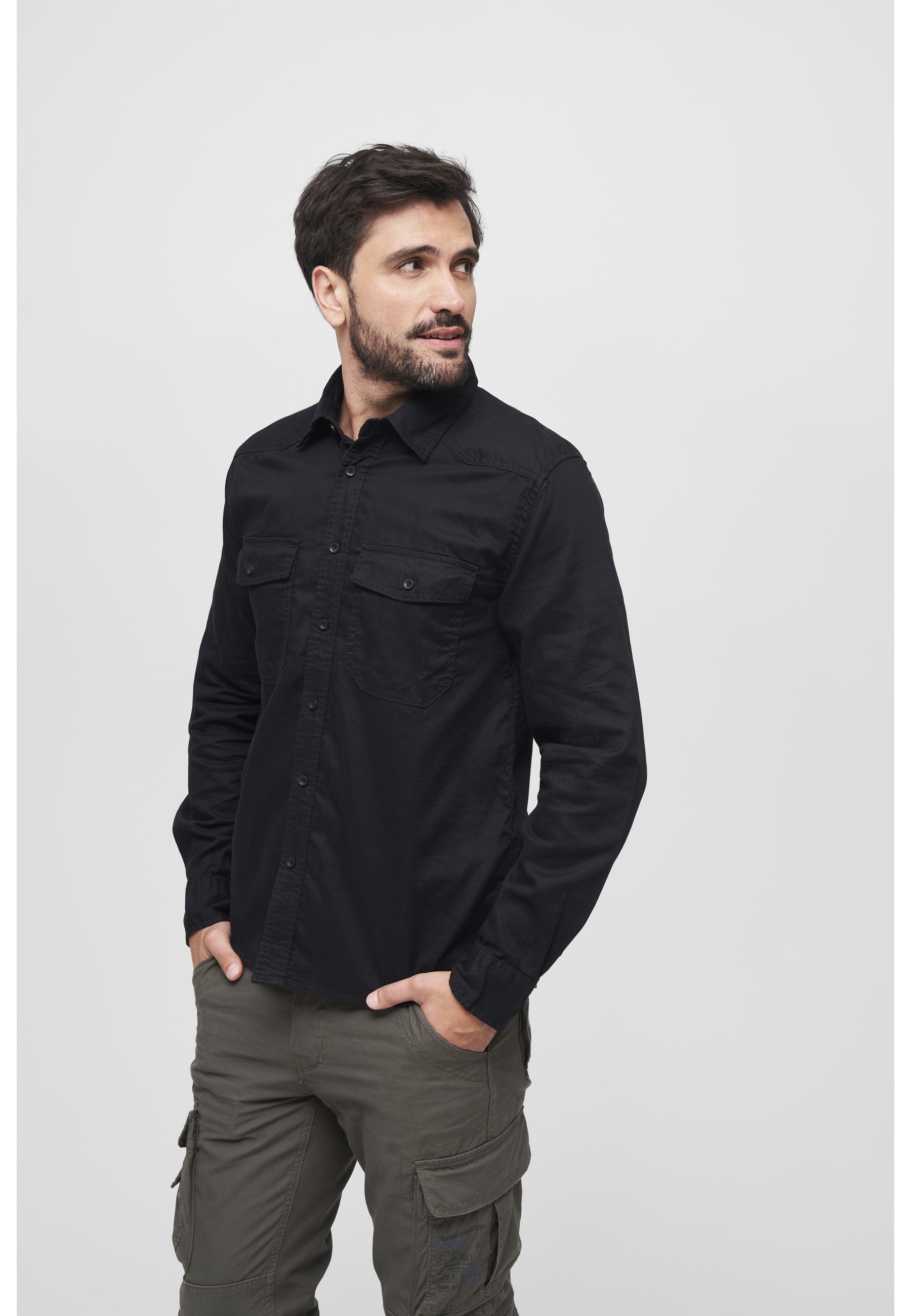 Brandit Langarm-Poloshirt "Brandit Herren Flanellshirt" 1 Stk. günstig online kaufen