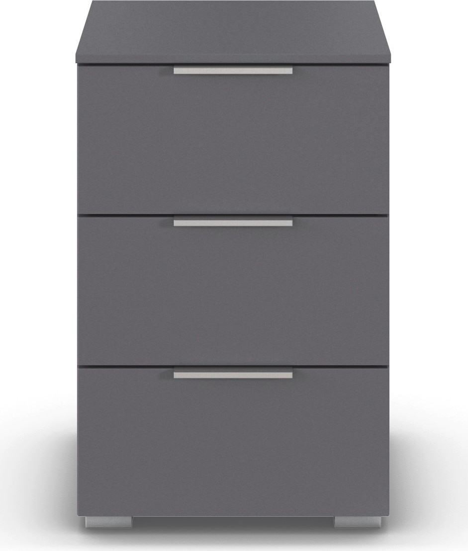 rauch Nachtkommode »Nachttisch Nachtkonsole CORTONA mit Dekor-Front« Breite 40 cm inkl. Soft-Close-Funktion,  mit 3 geräumigen Schubladen, Kantengriff aus Metall MADE IN GERMANY