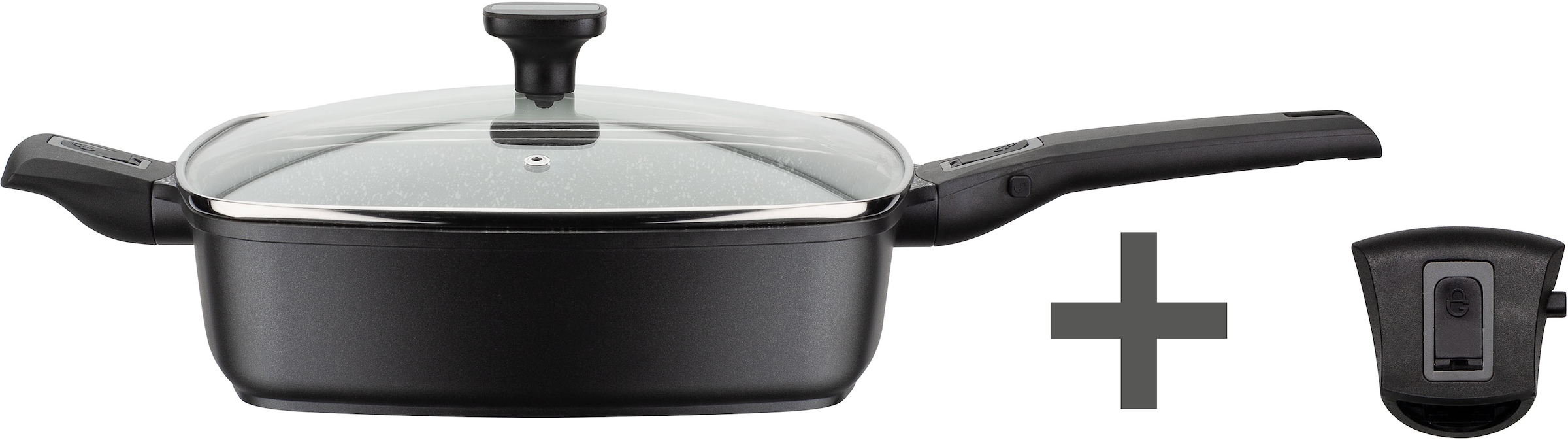 GSW Servierpfanne "EASY CLICK Quadura" Aluminiumguss 1 Stk. tlg. abnehmbare günstig online kaufen