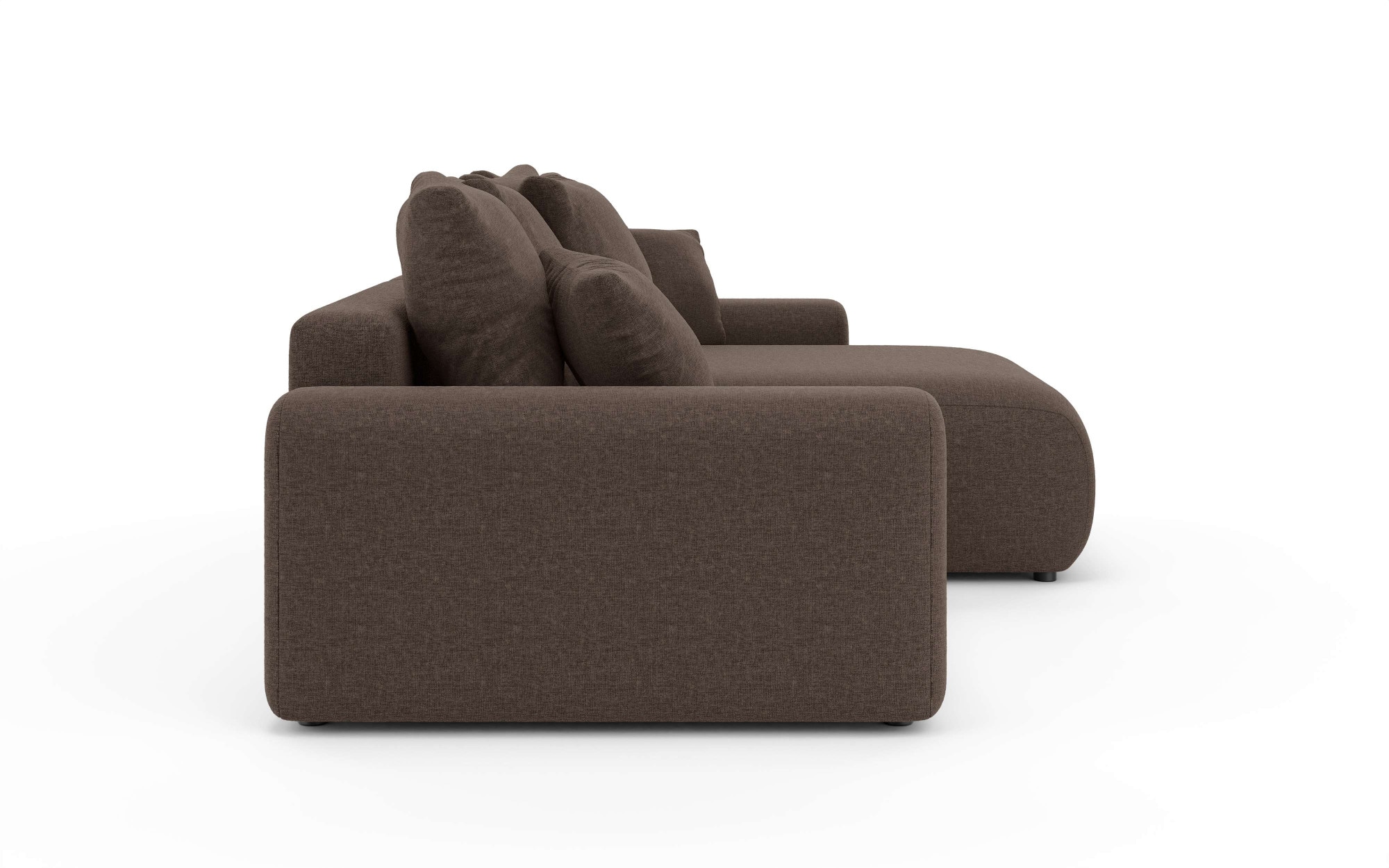 Home affaire Ecksofa »LAKESIDE klein mit Bettfunktion und Bettkasten, B/T/H 235/142/84 cm«, L-Form, Recamiere beidseitig montierbar, mit Wellenunterfederung