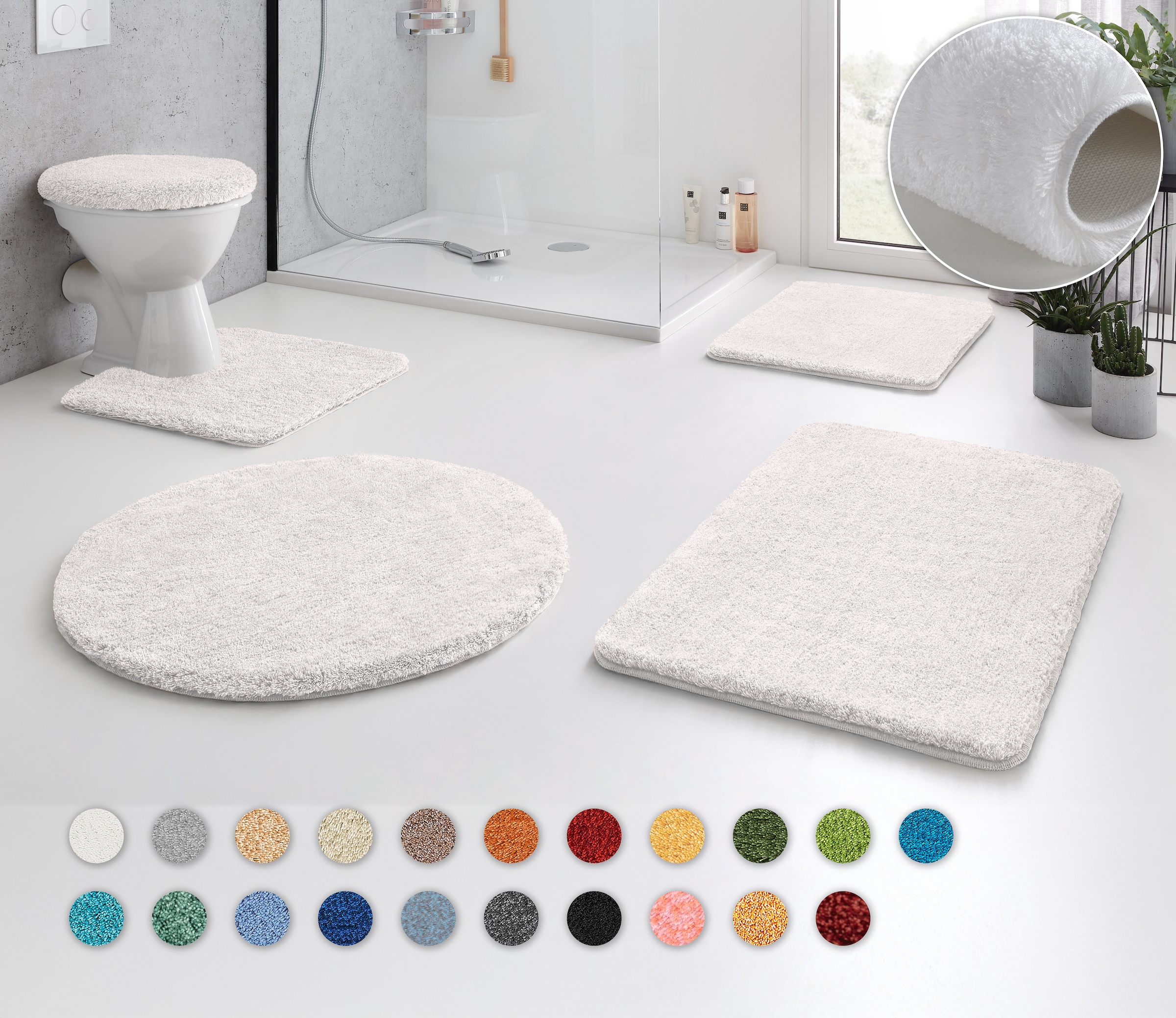 Kleine Wolke Badematte "RELAX" Höhe 30 mm rutschhemmend beschichtet fußbode günstig online kaufen