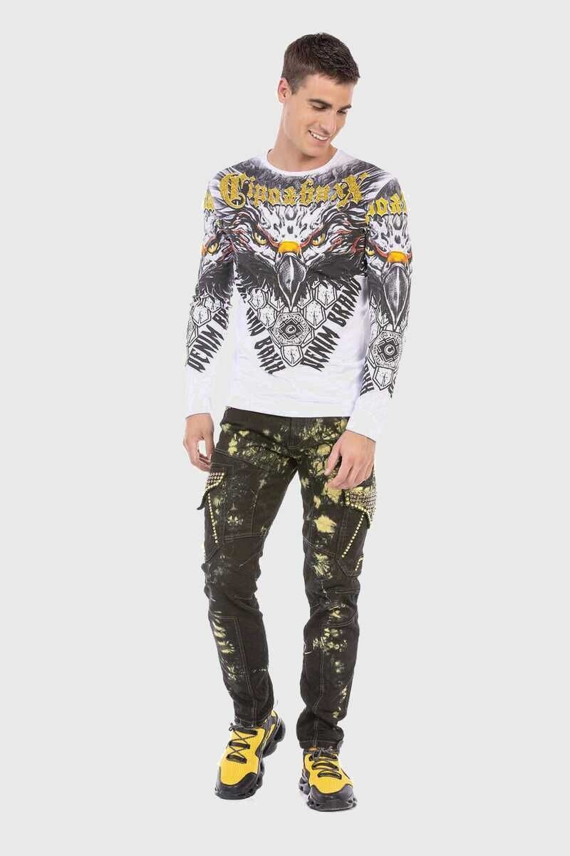 Cipo & Baxx T-Shirt »Sweatshirts«, mit Adler-Frontprint