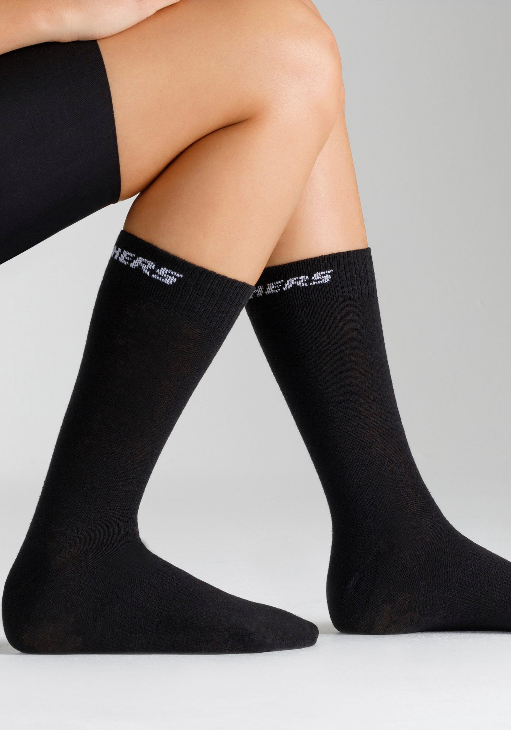 Skechers Socken, (Packung, 6 Paar), Robust und langlebig: verstärkter  Fersen- und Zehenbereich | BAUR | Lange Socken
