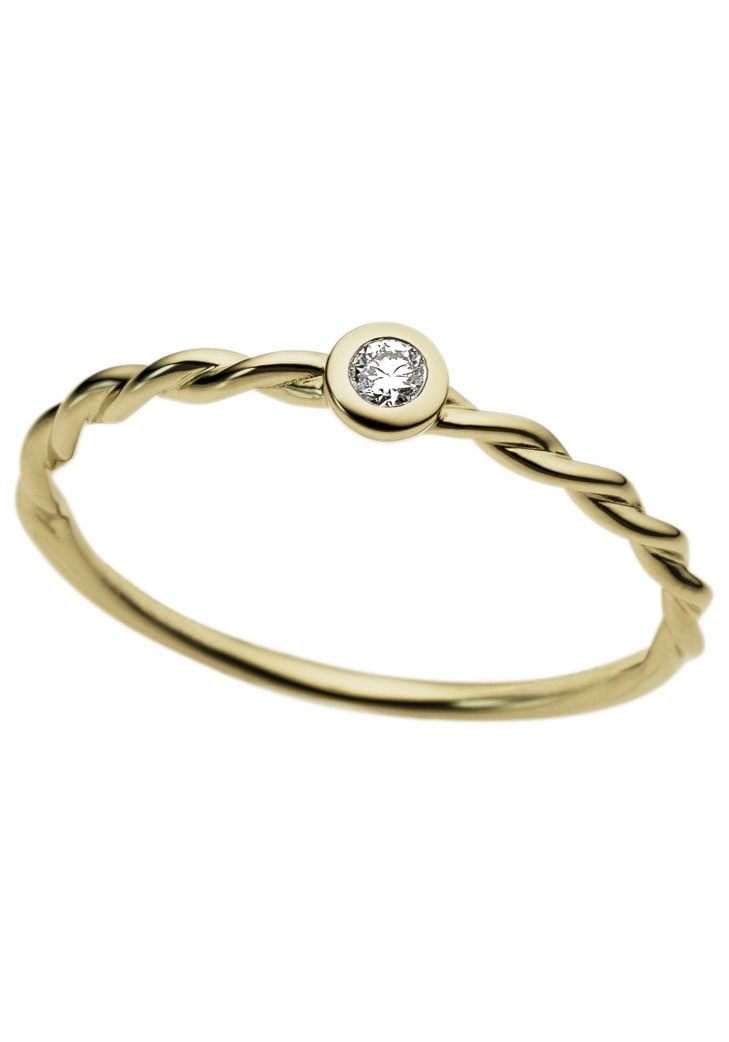 Solitärring »Schmuck Geschenk Gold 333 Damenring Verlobungsring Goldring Solitär«, mit...