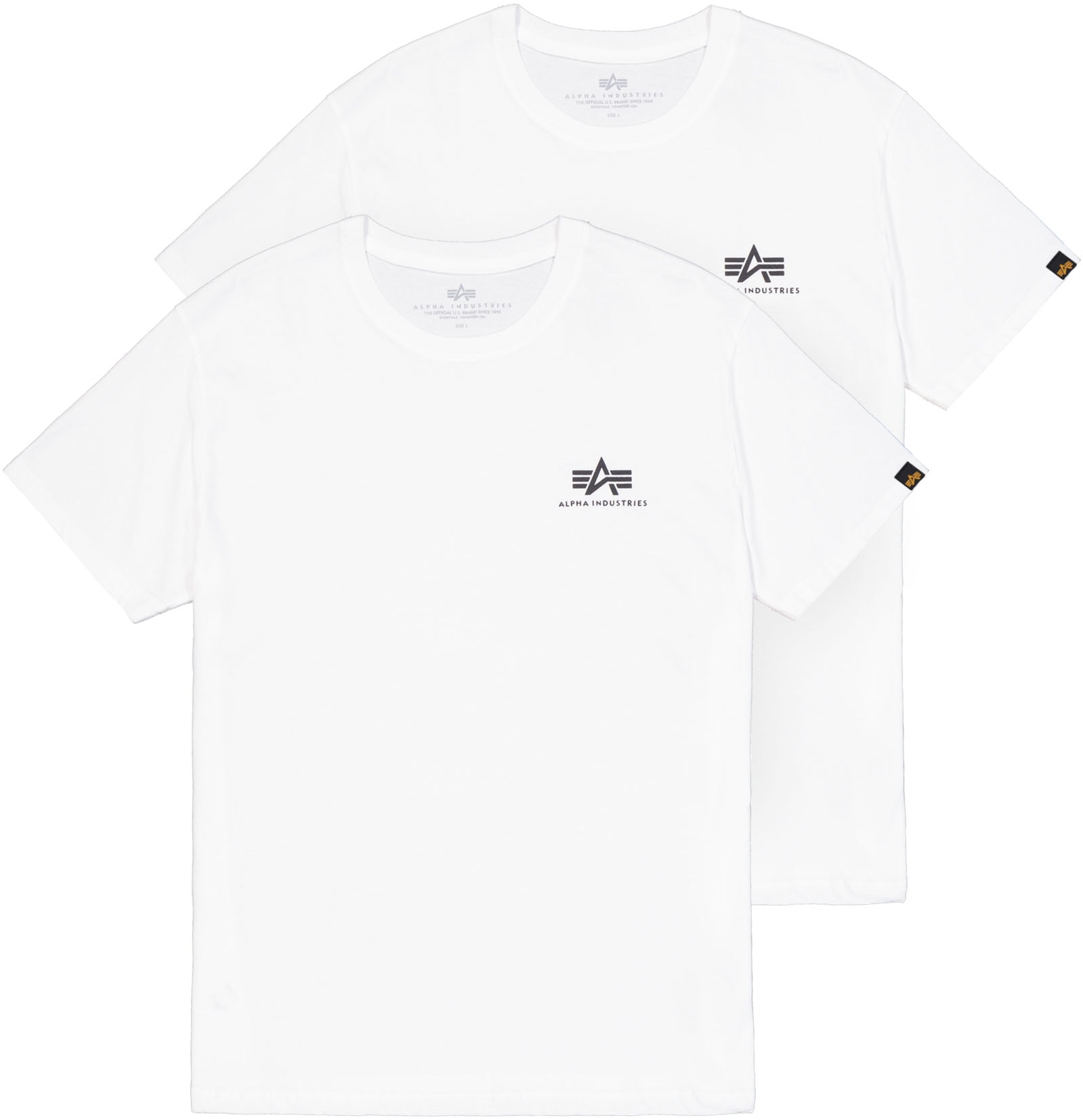 Alpha Industries Rundhalsshirt "Basic T Small Logo 2 Pack", (Set, 2 tlg.) günstig online kaufen