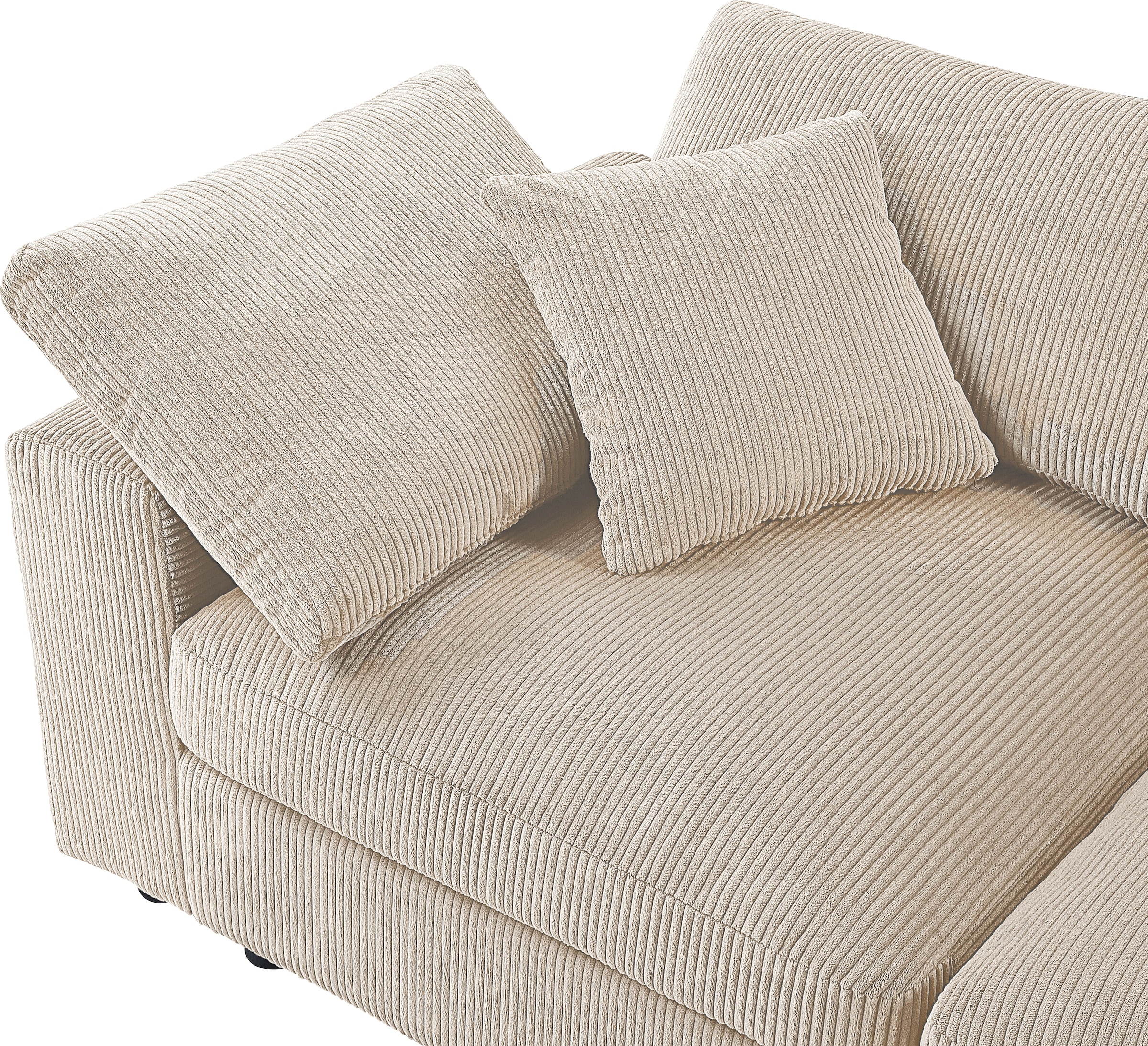 RAUM.ID 4-Sitzer »Bennid, XXL-Modulsofa mit vielen individuellen Stellmöglichkeiten«, (Set, 4 St.), inklusive 2 großen & 2 kleinen Zierkissen im flauschigen Cord