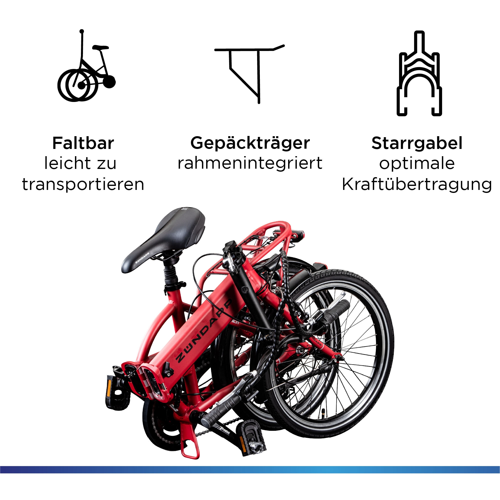 Zündapp E-Bike »Z101«, 6 Gang, Shimano, Tourney RD-TY300, Heckmotor 250 W, Pedelec, Elektrofahrrad für Damen u. Herren