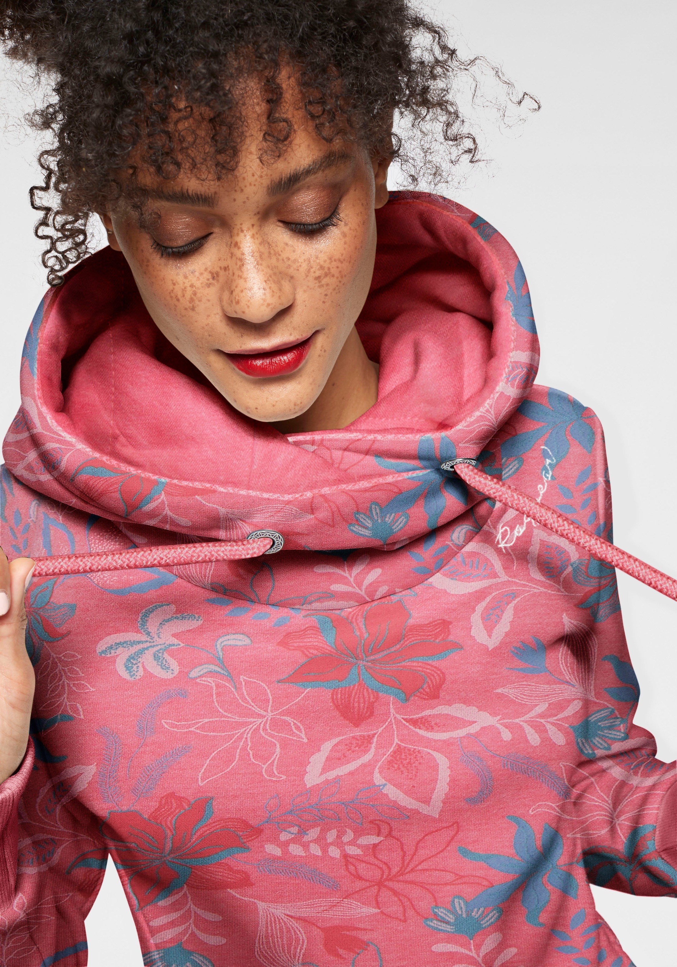 Ragwear Kapuzensweatshirt "GRIPY FLOWERS O", Hoodie mit floralem All Over-D günstig online kaufen