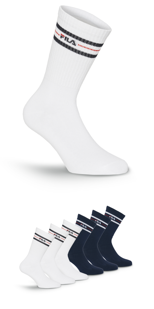 Fila Socken "UNISEX LIFESTYLE PLAIN SOCKS" 6 Paar tlg. mit eingestricktem L günstig online kaufen