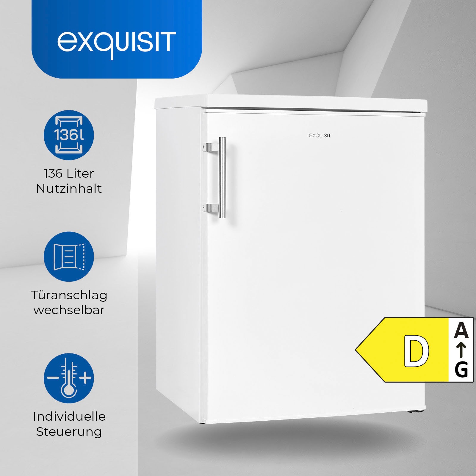 exquisit Kühlschrank, KS18-4-H-170D weiss, 85,0 cm hoch, 60,0 cm breit |  BAUR | Kühlschränke