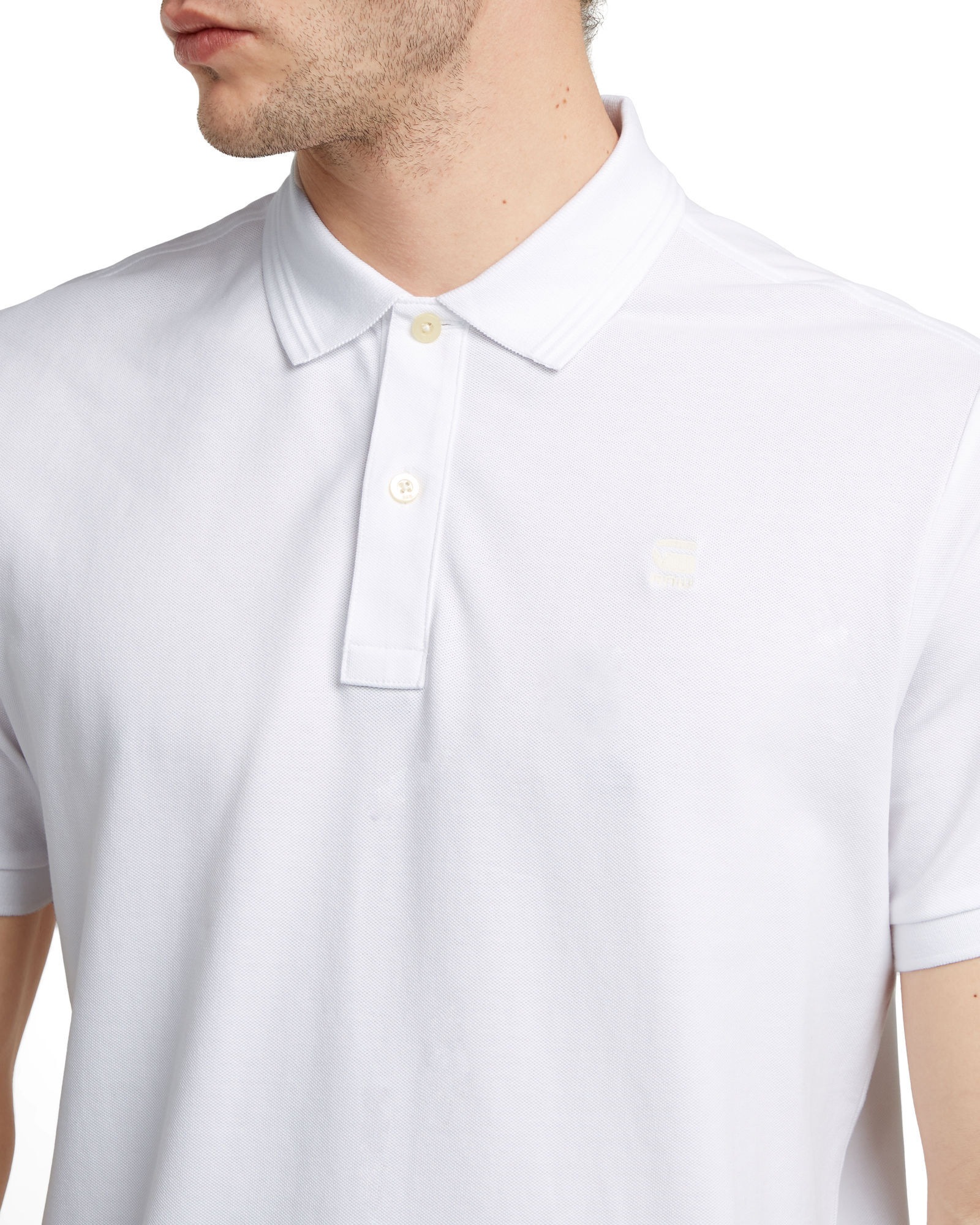 G-star Polo à Manches Courtes Dunda Slim White S Homme 3