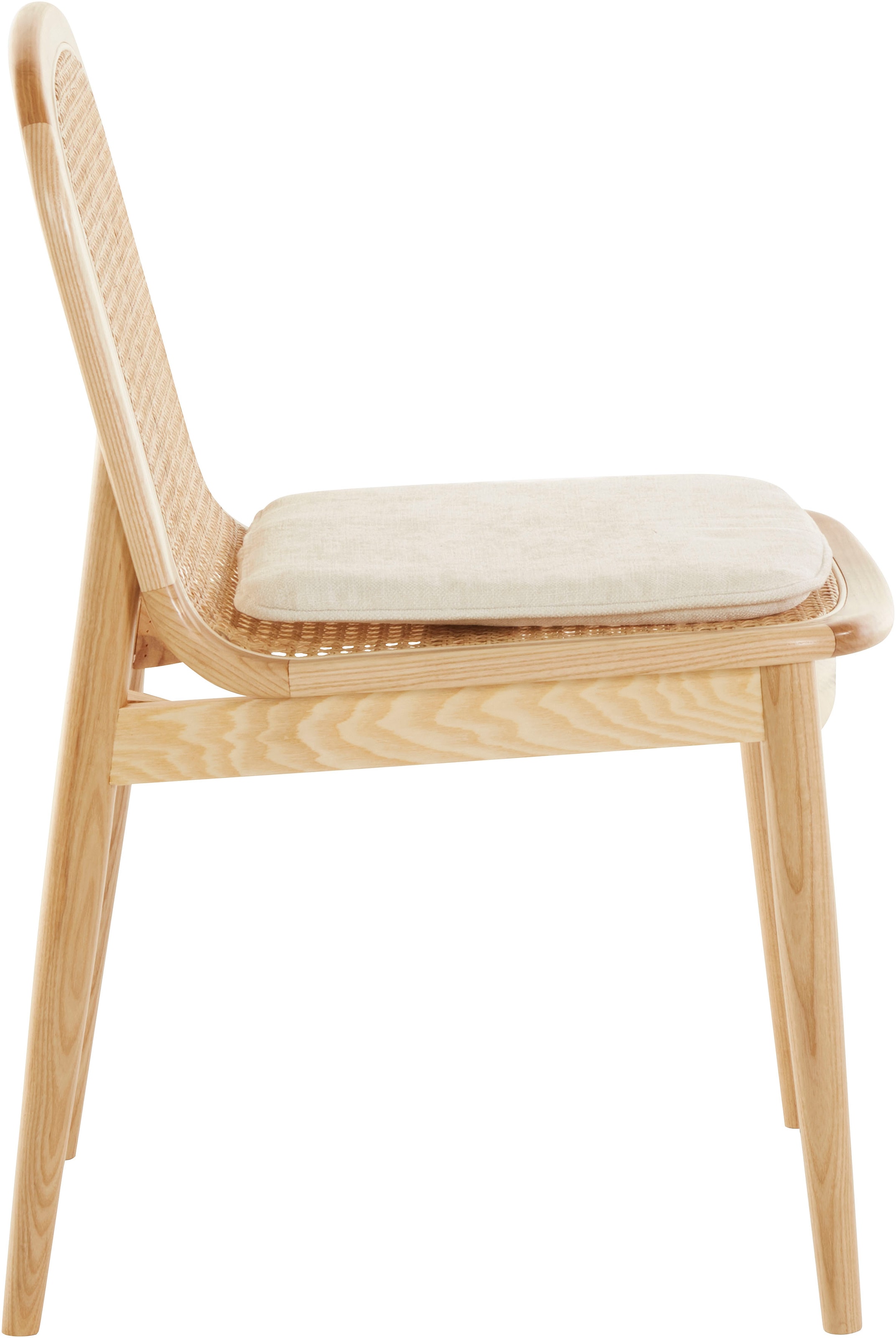 LeGer Home by Lena Gercke Esszimmerstuhl »214LINASTUHL«, (Set), Polsterstuhl mit Rahmen und Beinen aus massivem Eschenholz