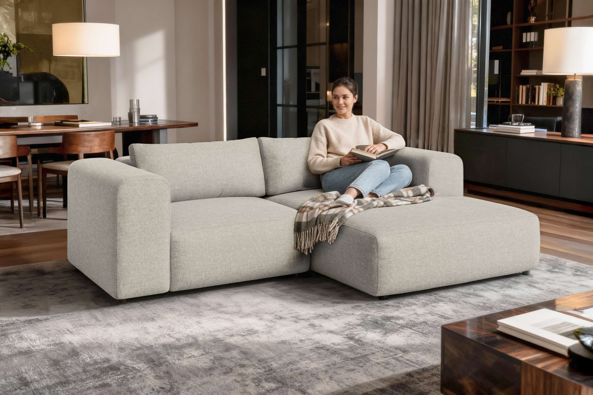 OTTO home Ecksofa "TIARRA Design-Sofa mit Ottomane recht/links bestellbar, günstig online kaufen