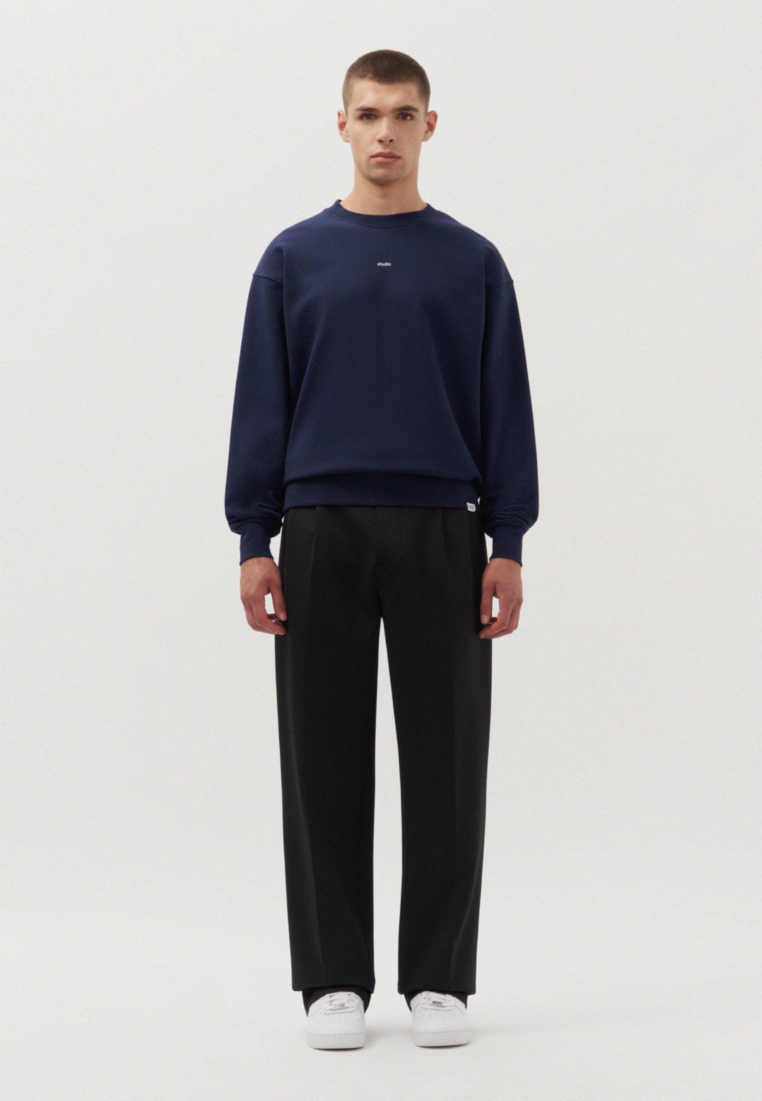 studio seidensticker "Studio", Langarm Rundhals Uni günstig online kaufen