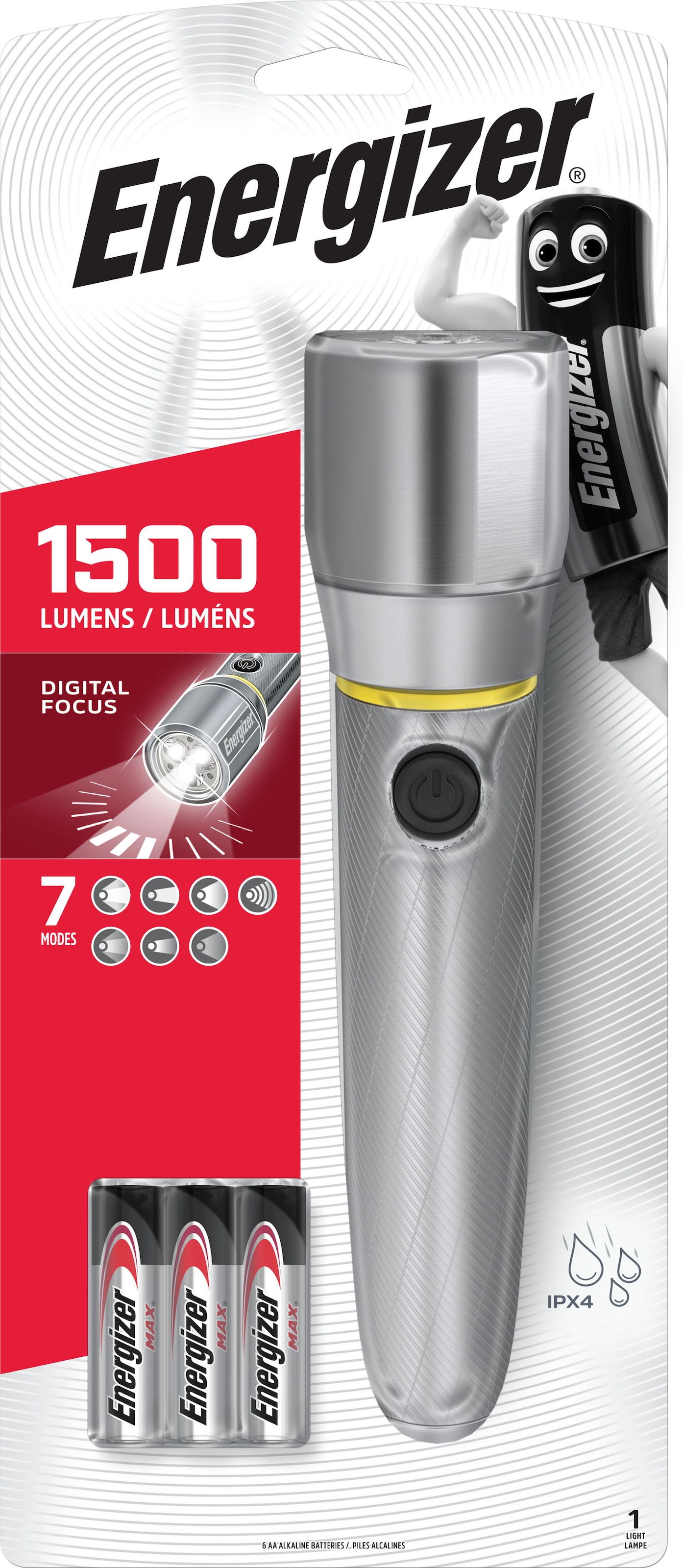 Energizer | HD auf metal BAUR Lumen« 1500 Raten LED Taschenlampe »Vision 6AA