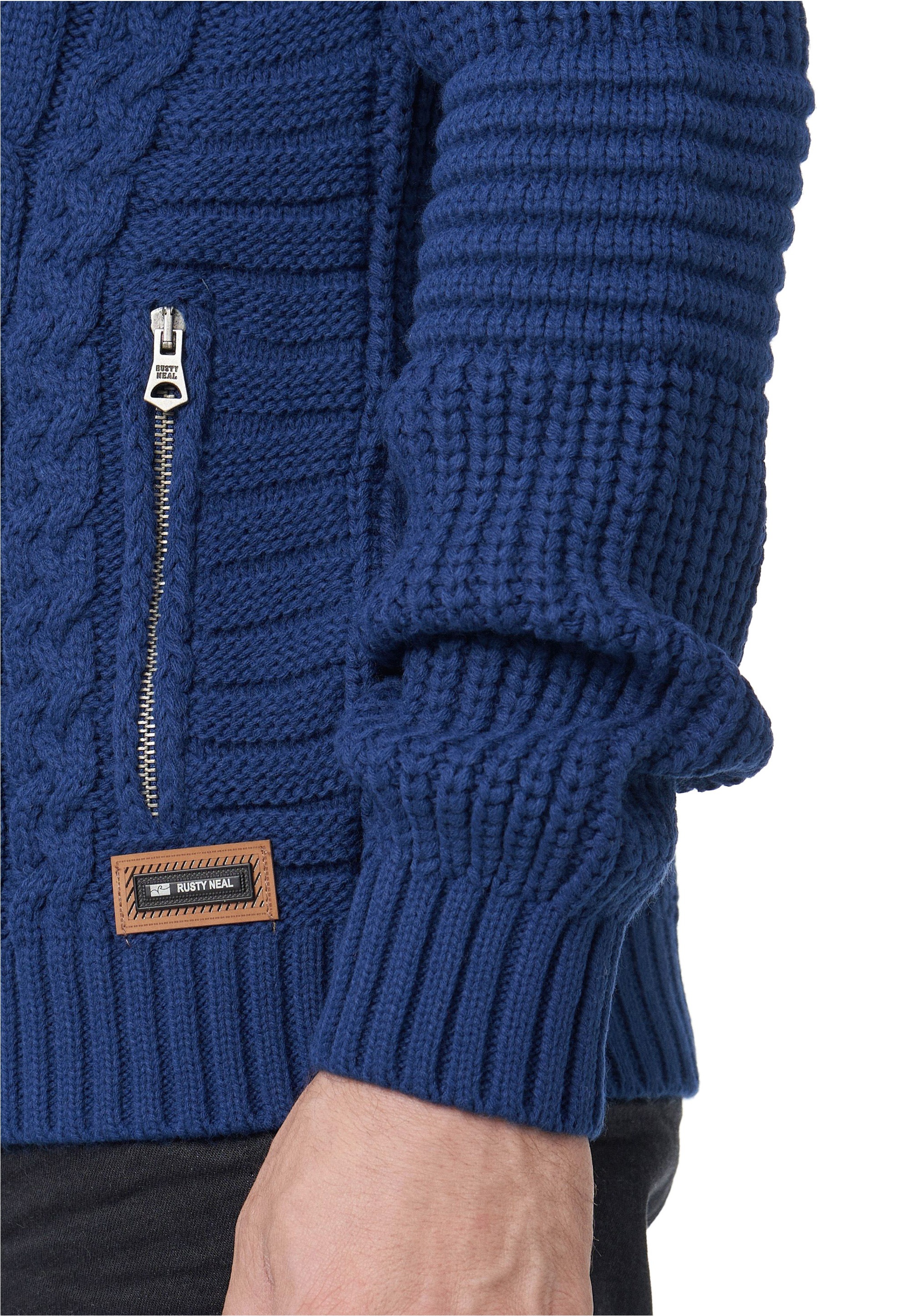 Rusty Neal Strickjacke, mit asymmetrischem Reißverschluss