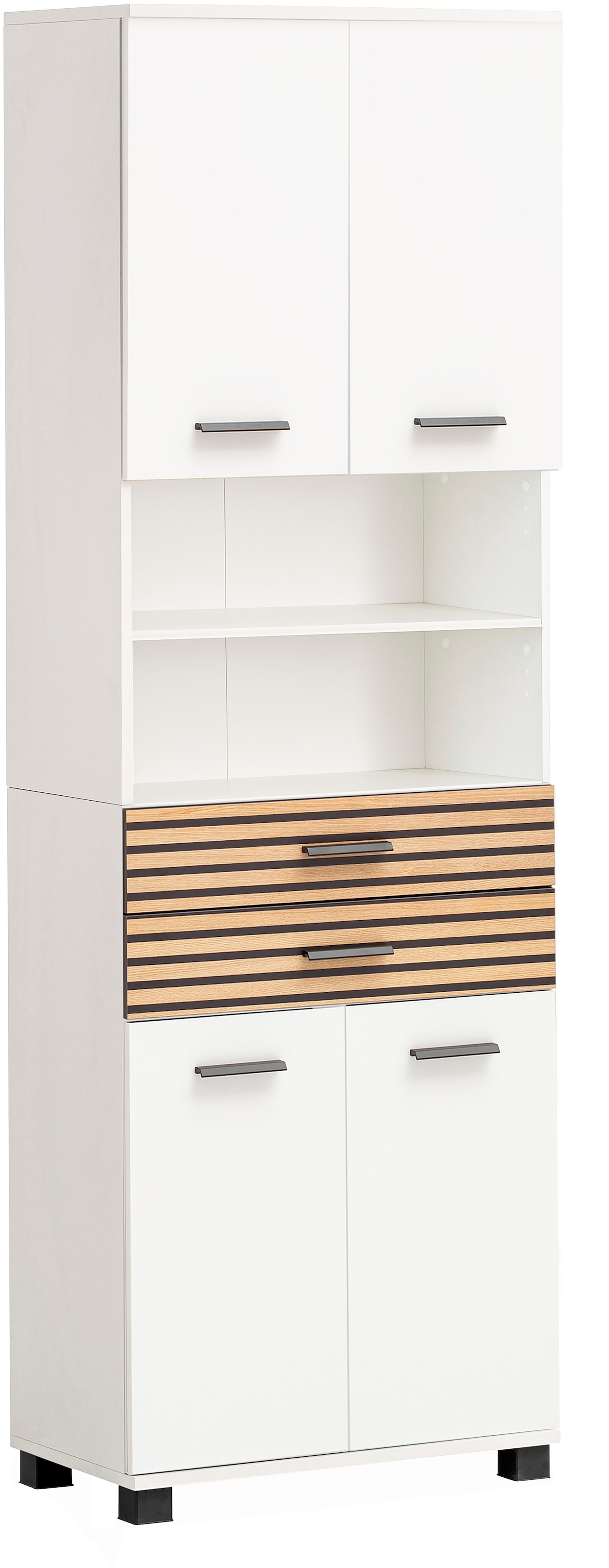 Schildmeyer Hochschrank "Katta, Breite 59 cm", Schubladenfronten mit Akustikprint