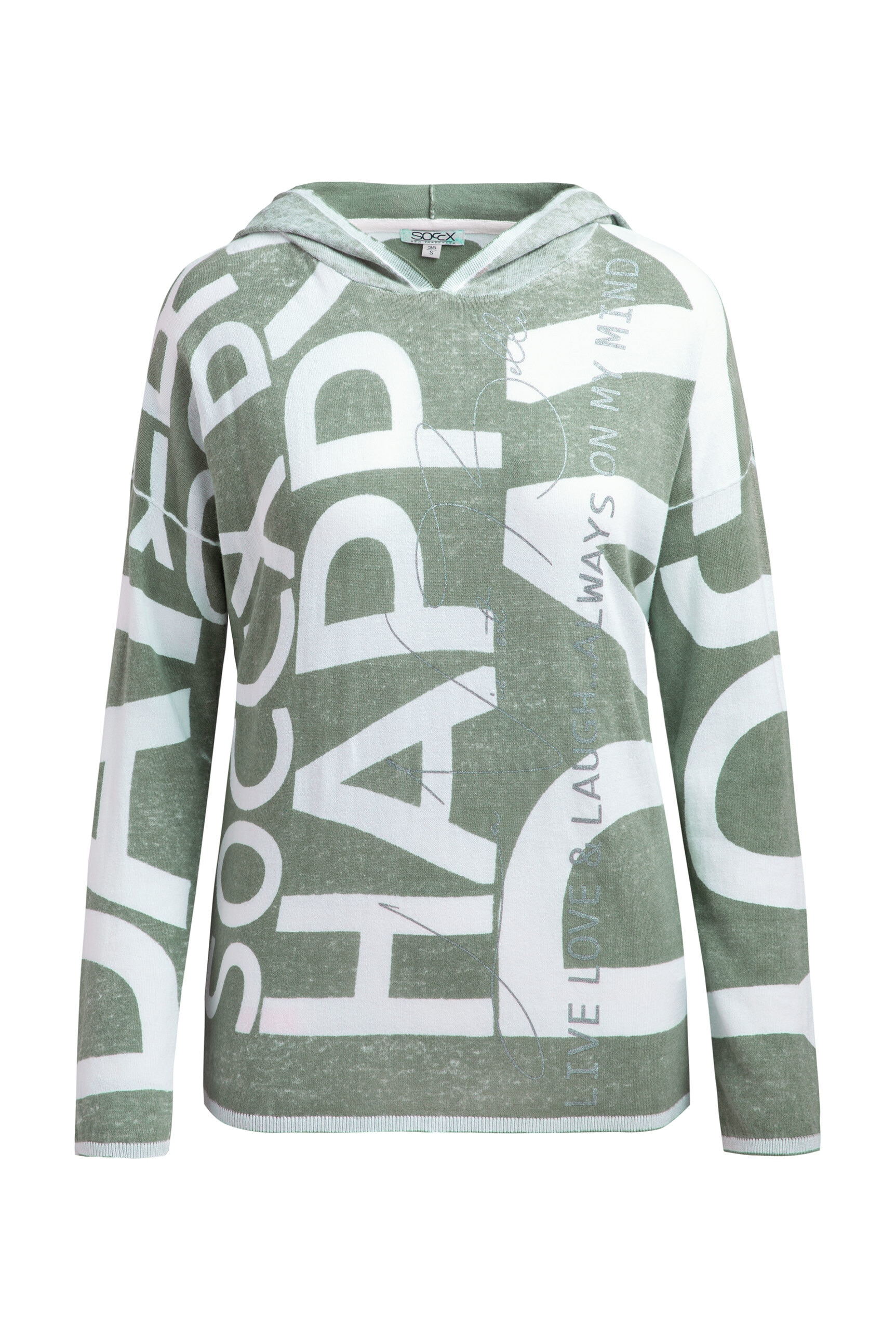 SOCCX Kapuzenpullover aus Feinstrick