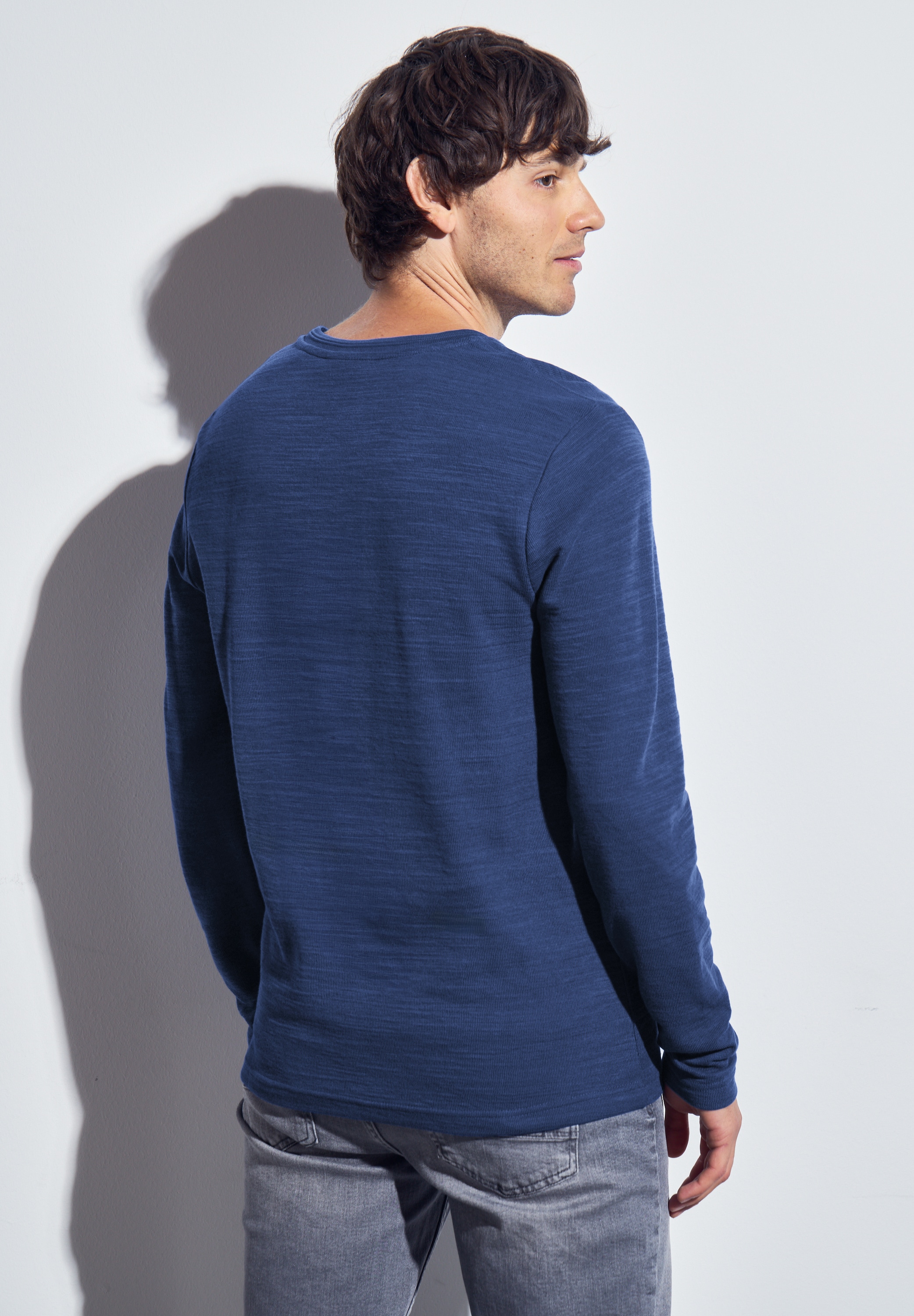STREET ONE MEN Langarmshirt, im soften Baumwoll-Mix
