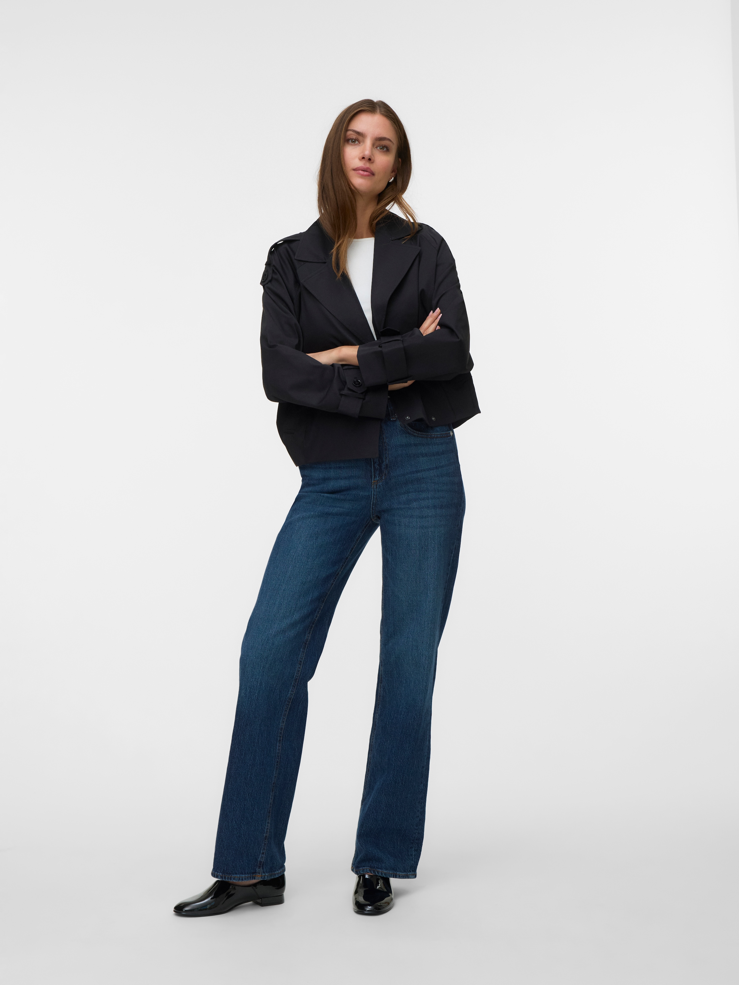 Vero Moda Kurzjacke »VMCHELSEA MADDY SHORT JACKET« Kunstfaser, im Trenchcoat Style