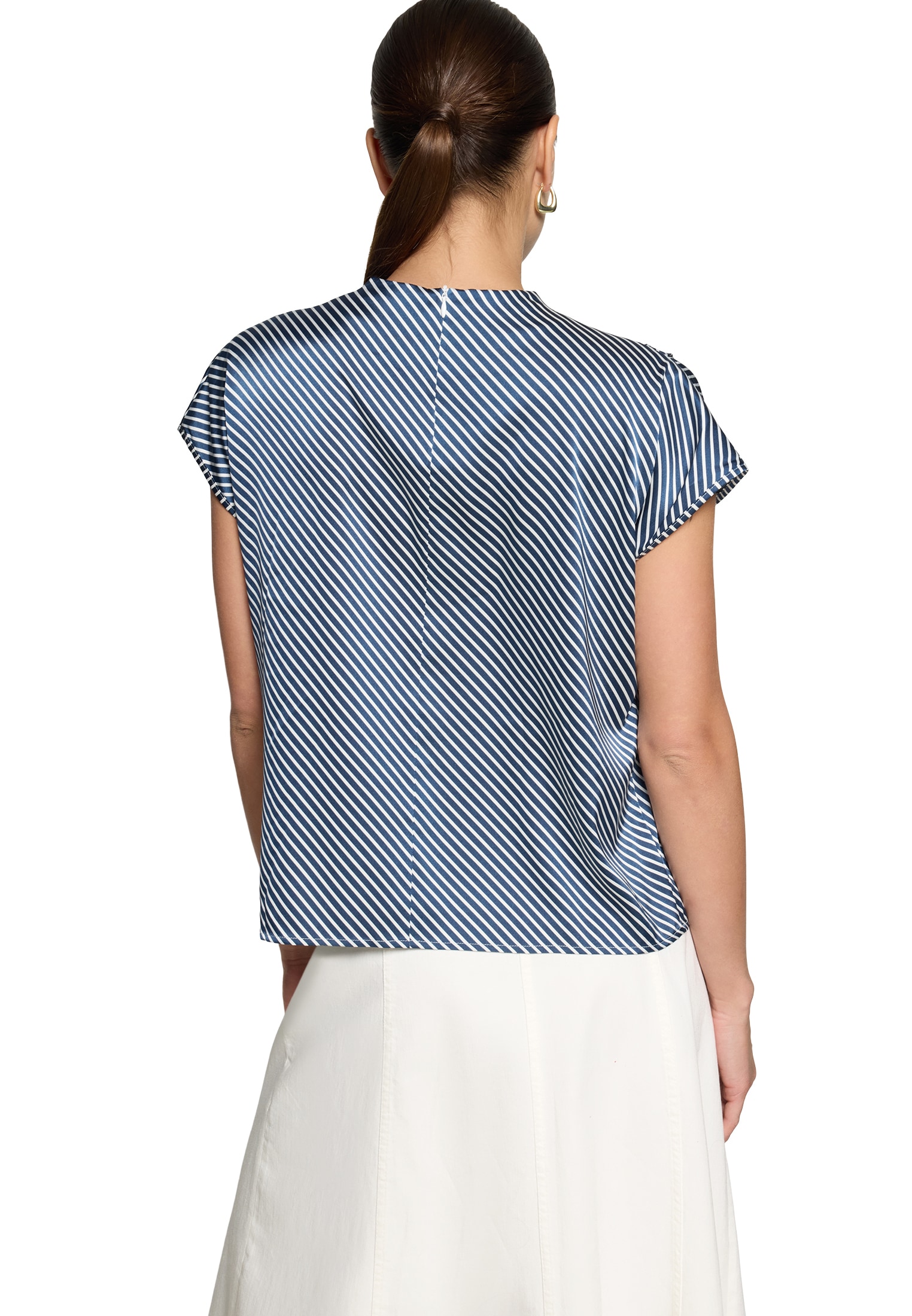 Zero Satinbluse »Damen mit Kragen«