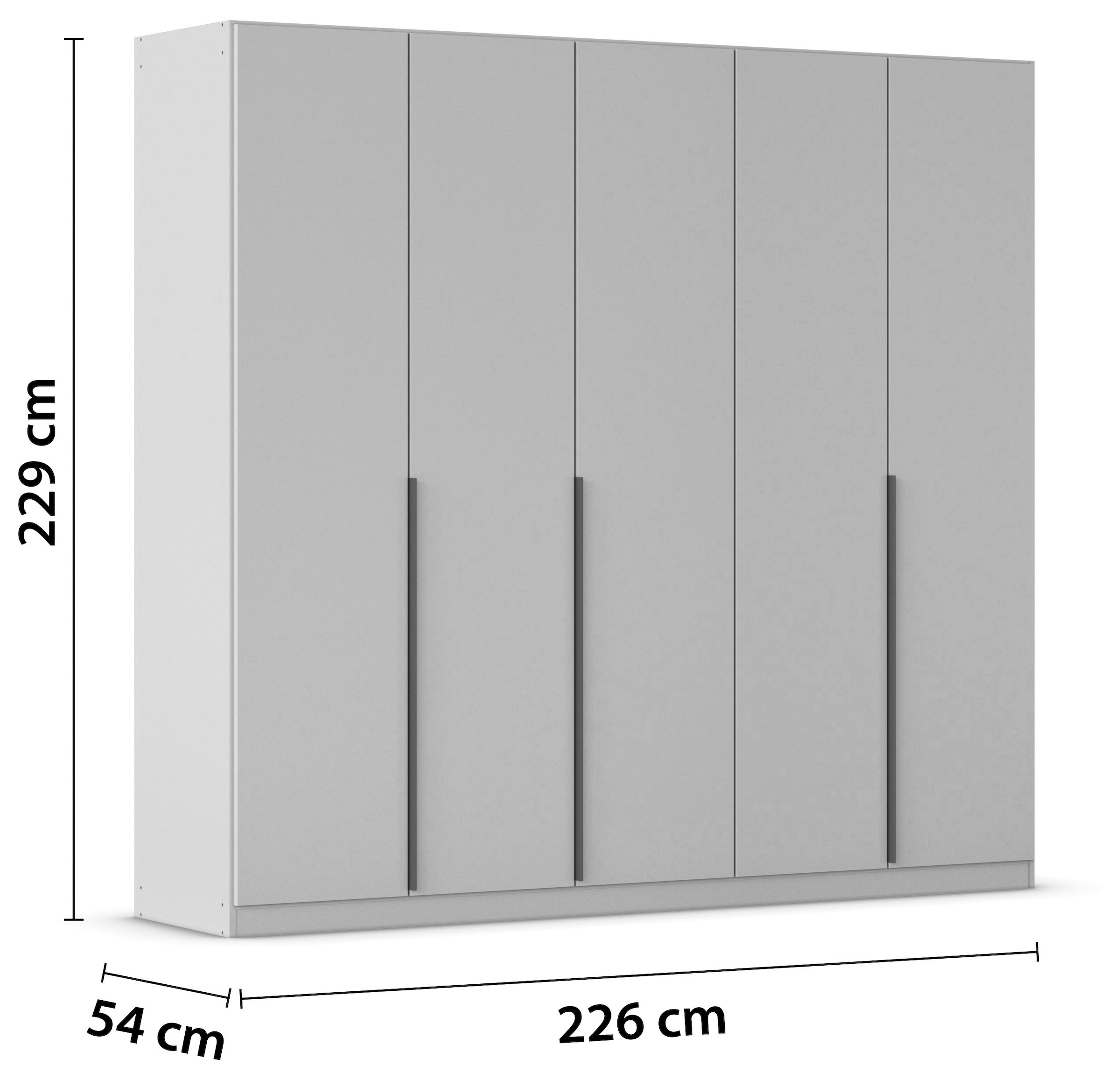 rauch Drehtürenschrank »Kleiderschrank Schrank Garderobe AGORDO TOPSELLER Schlafzimmer«, (in zwei Griff-Farben, Breiten 91-360 cm, Dekor- oder Hochglanzfront), durchdachte Innenausstattung, in 7 Breiten und 2 Höhen MADE IN GERMANY