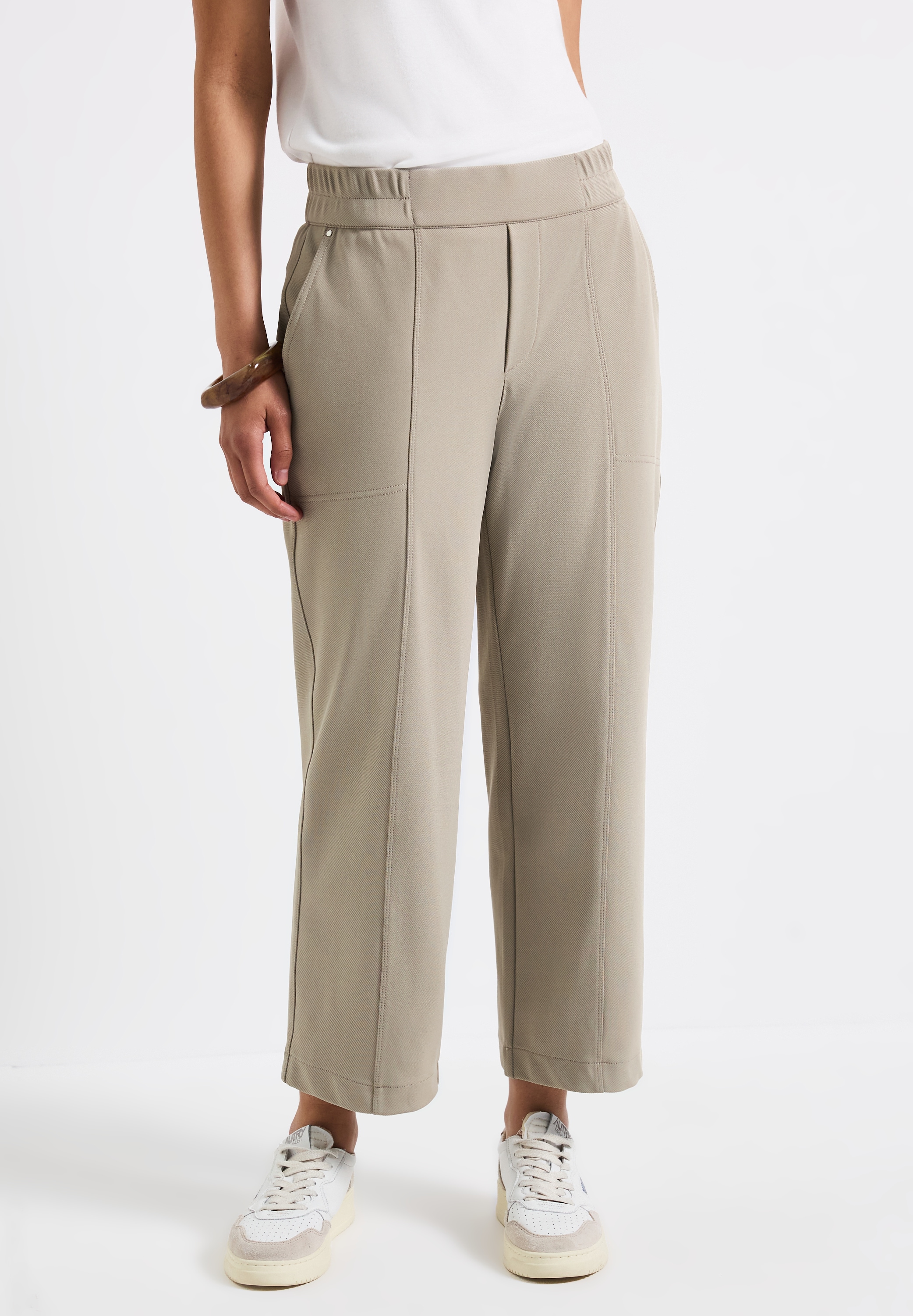 STREET ONE Bügelfaltenhose, mit Elastikbund günstig online kaufen
