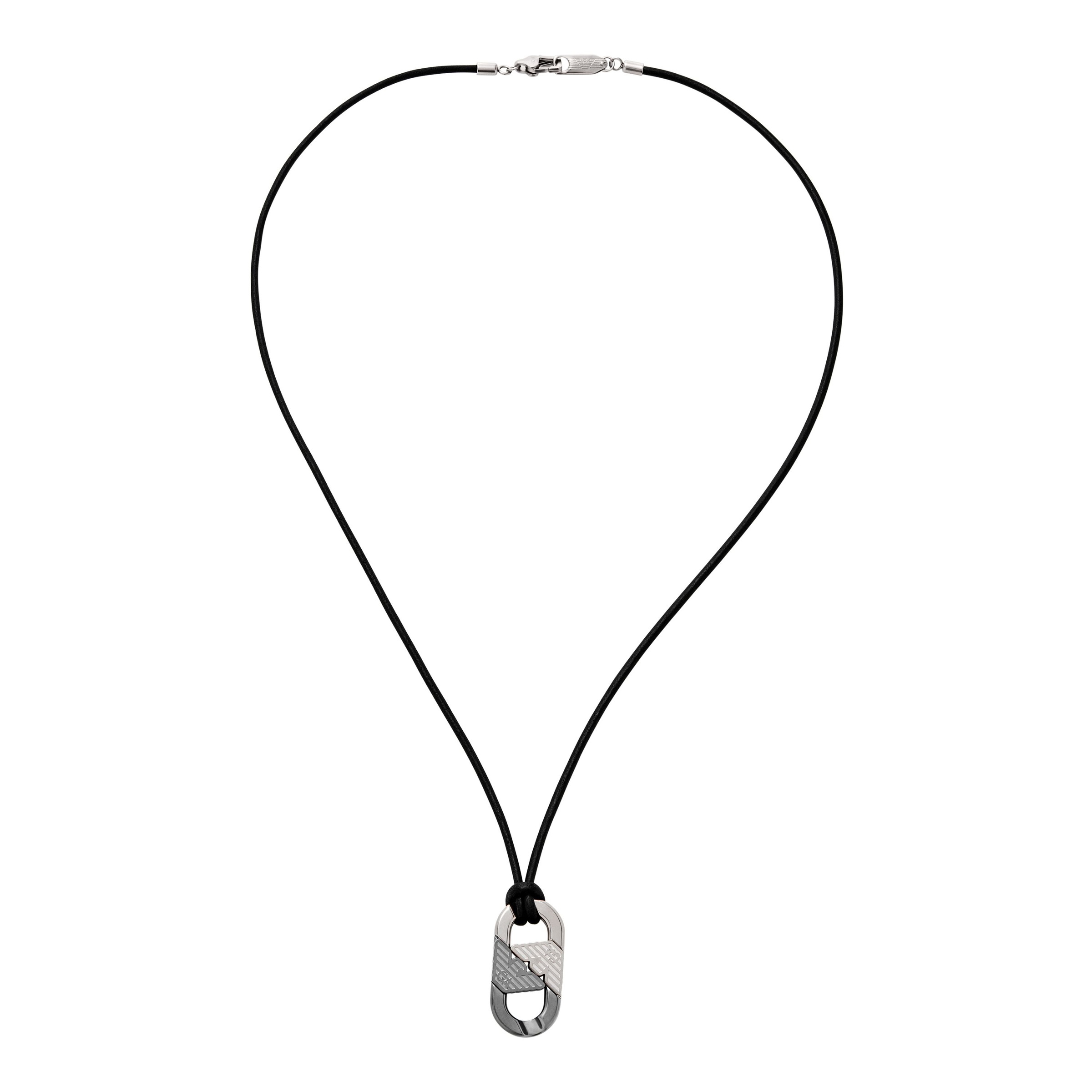 Emporio Armani Kette mit Anhänger »Schmuck Geschenk Edelstahl Leder, EGS3170040«