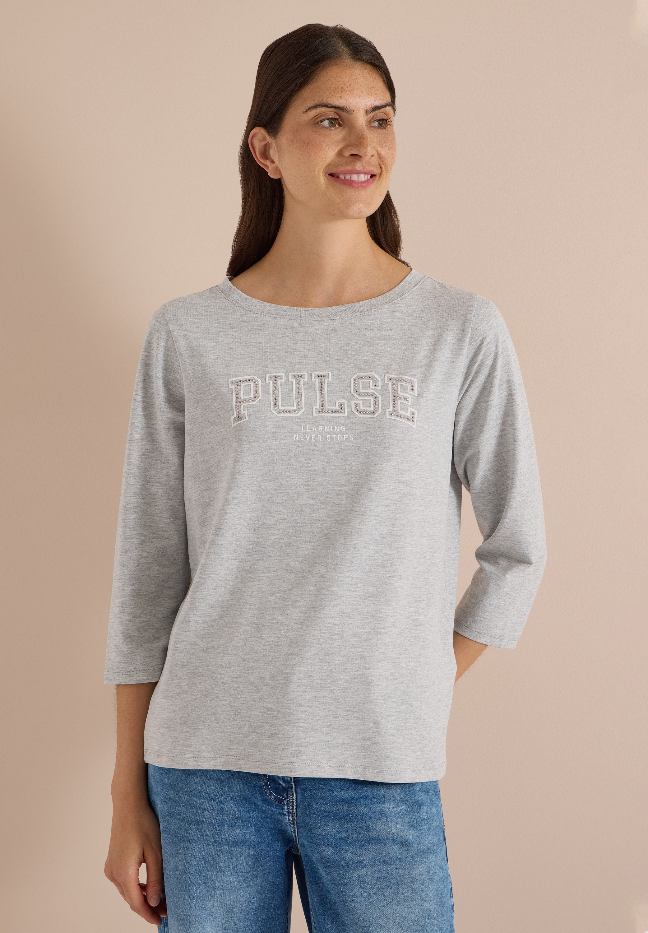 Cecil 3/4-Arm-Shirt aus softem Materialmix
