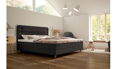 Boxspringbett »Fidelio«, inkl GELTEX® Next Topper, Holzfuß in Eiche