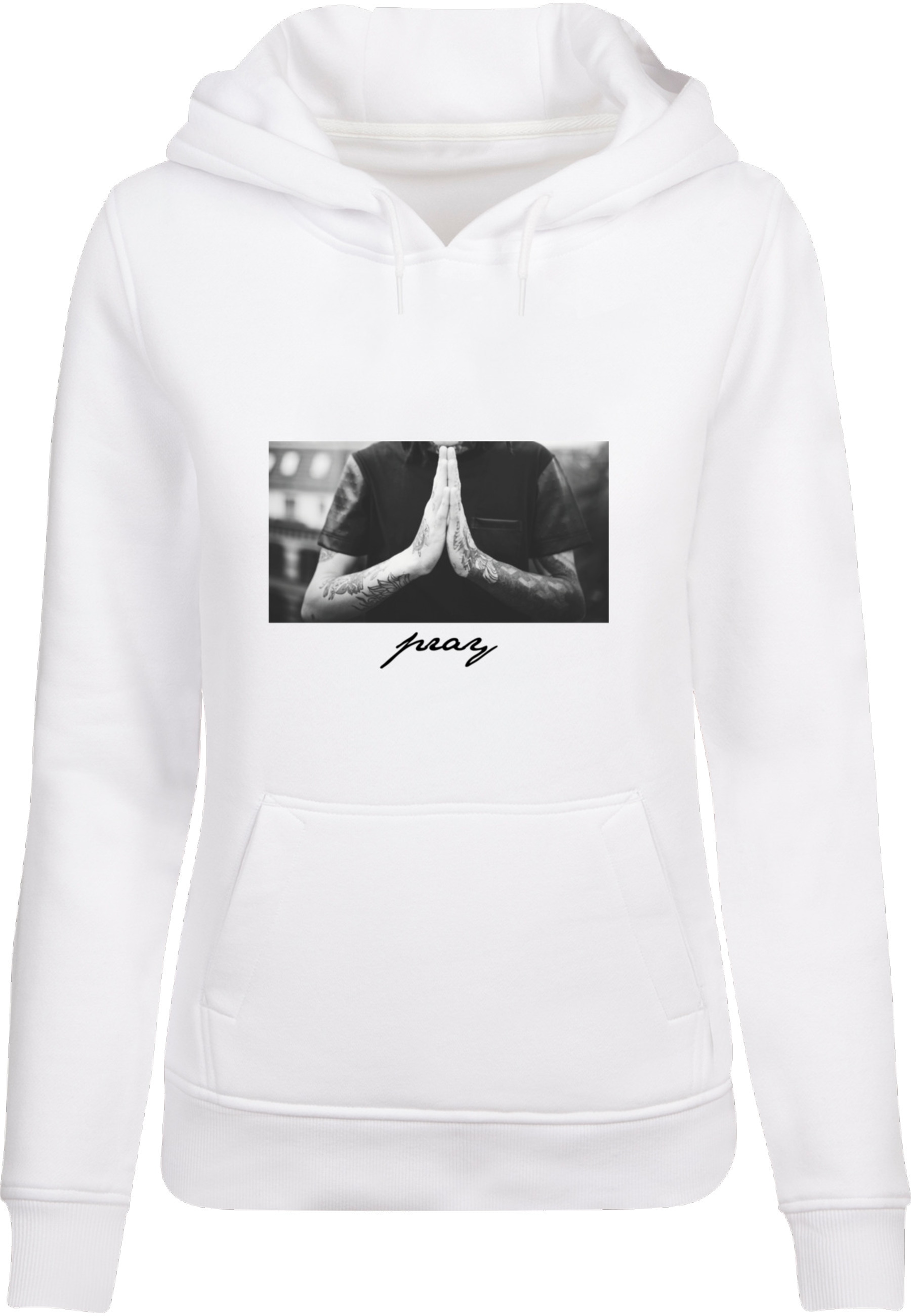MisterTee Rundhalspullover "MisterTee Damen Ladies Pray Hoody" 1