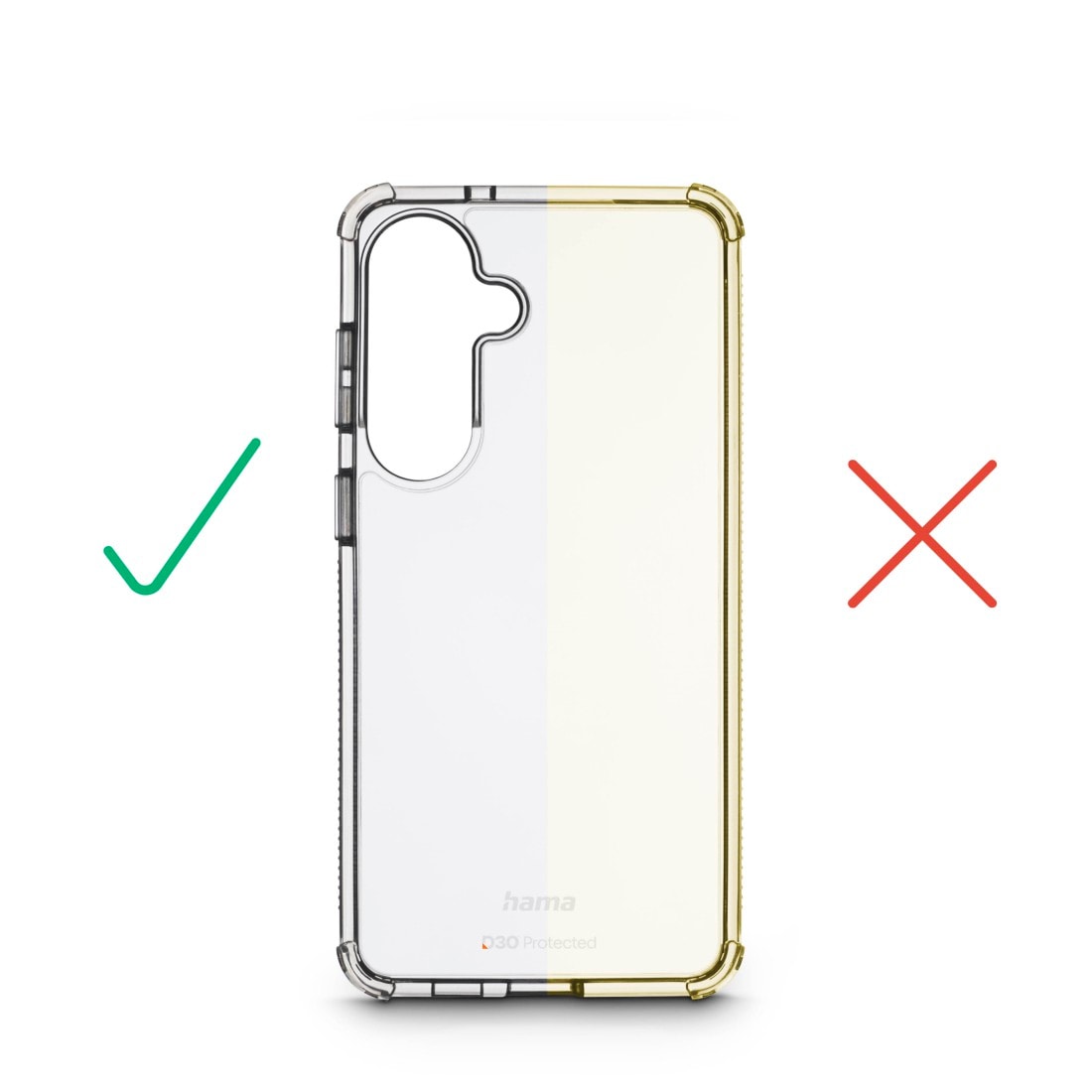 Hama Smartphone-Hülle »Handyhülle mit D3O-Technologie für Samsung Galaxy S26 FE« Smartphones D3O-Technologie, Fallschutz bis 3,5 m, 4H-Kratzschutz