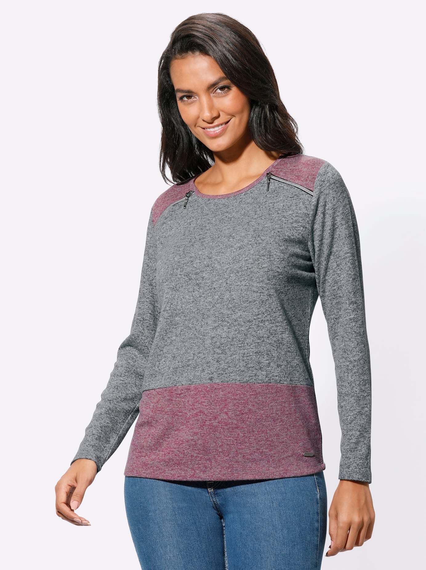 Casual Looks Rundhalsshirt "Shirt" 1 Stk. tlg. günstig online kaufen