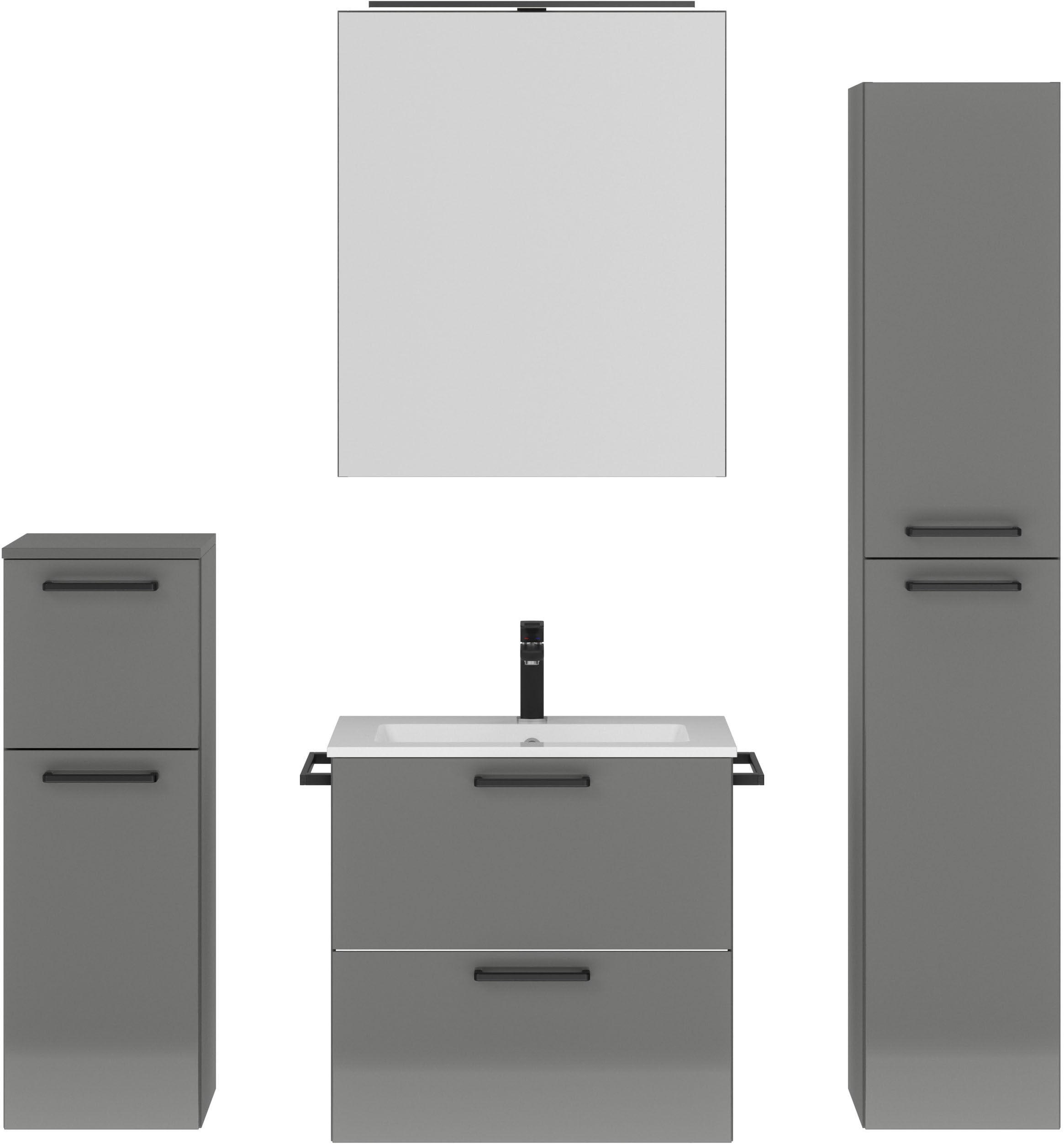 nobilia Badmöbel-Set "Tolvina" vormontiert, mit Soft-Close, 4 Stk. tlg. günstig online kaufen